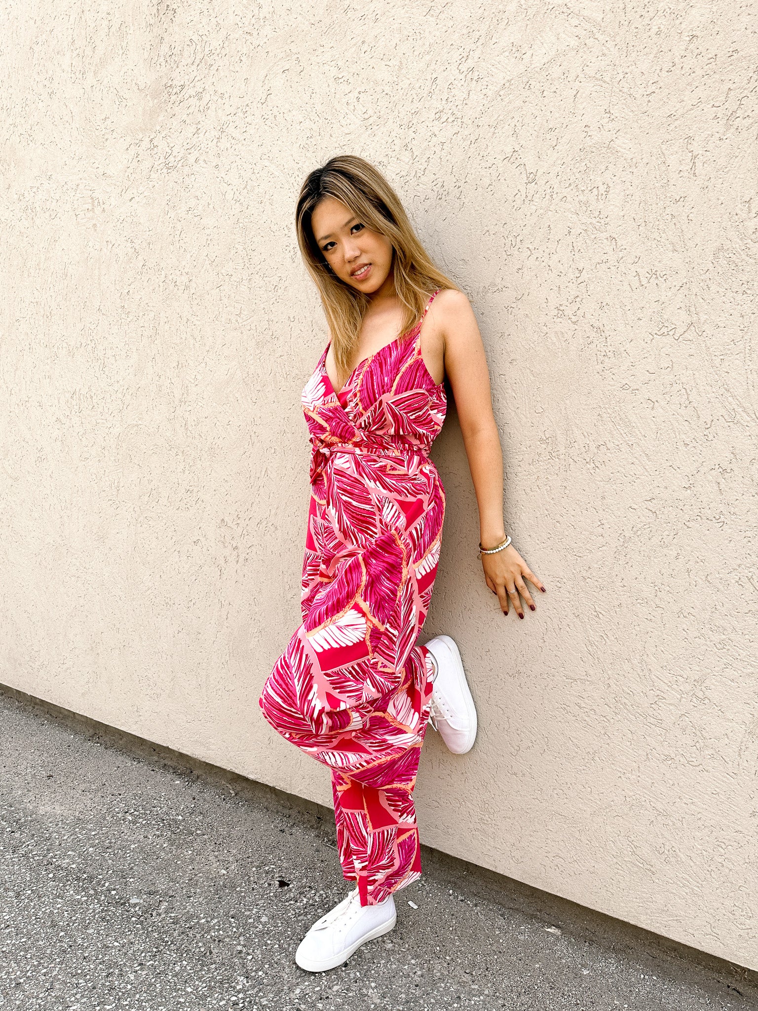 The Noelle Jumpsuit Pink - Pink Martini Collection