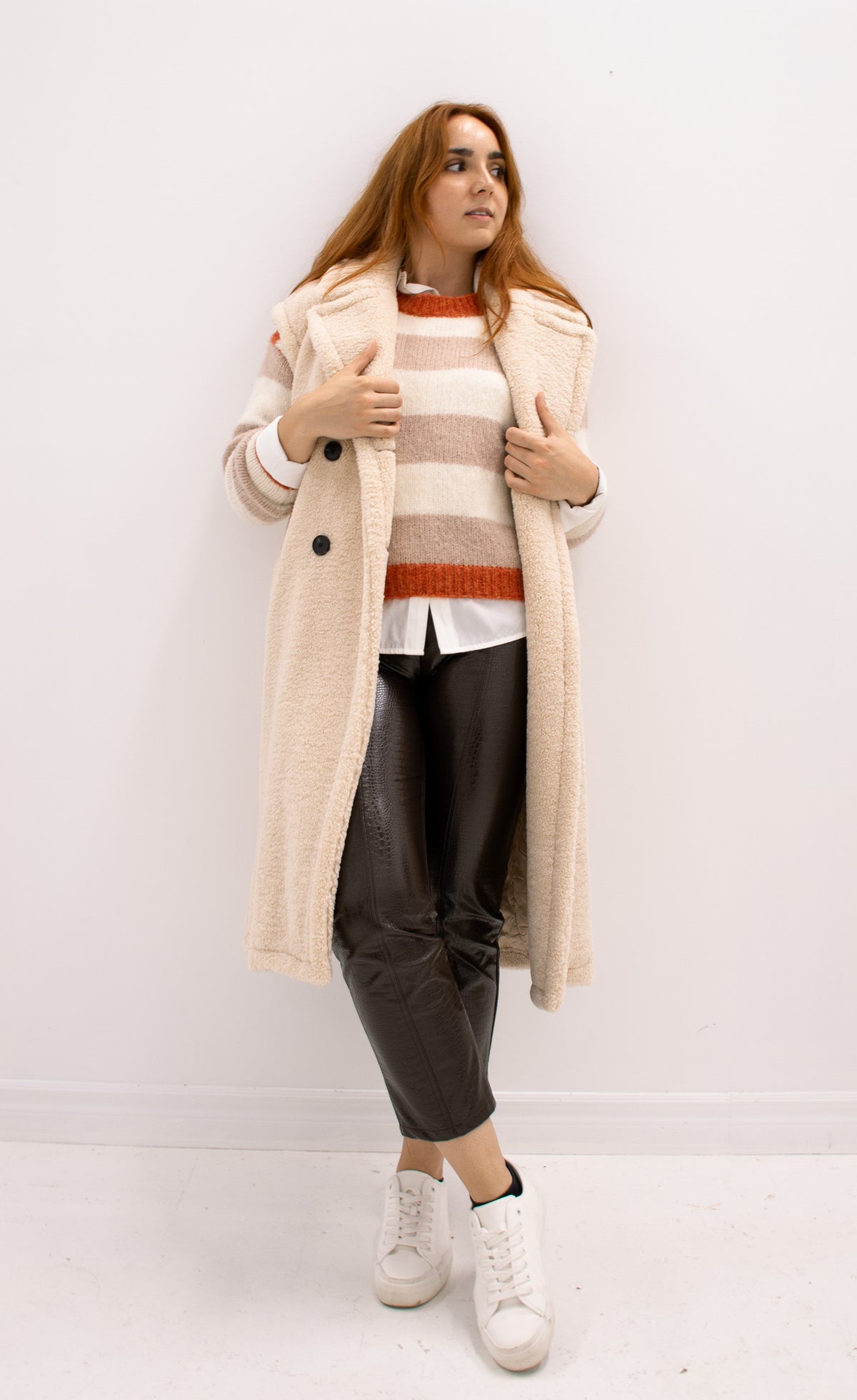 Narla Teddy Coat Camel - Pink Martini Collection