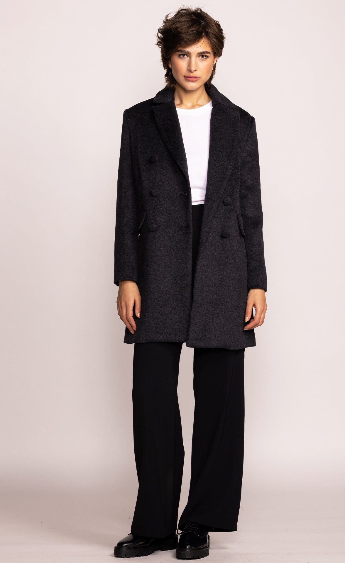 The Valerie Coat - Dark Grey - Pink Martini Collection