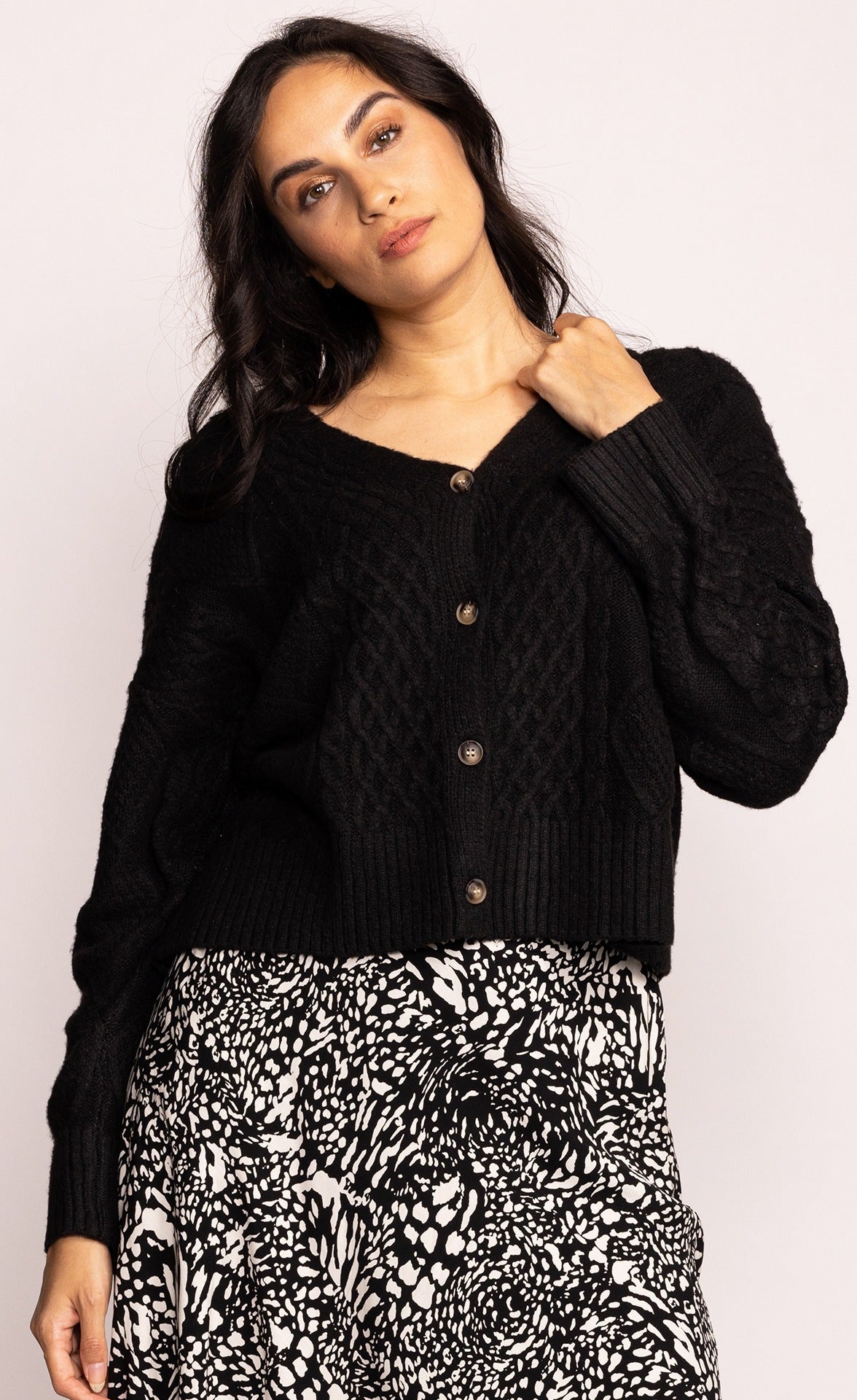 The Elli Cardi - Black - Pink Martini Collection