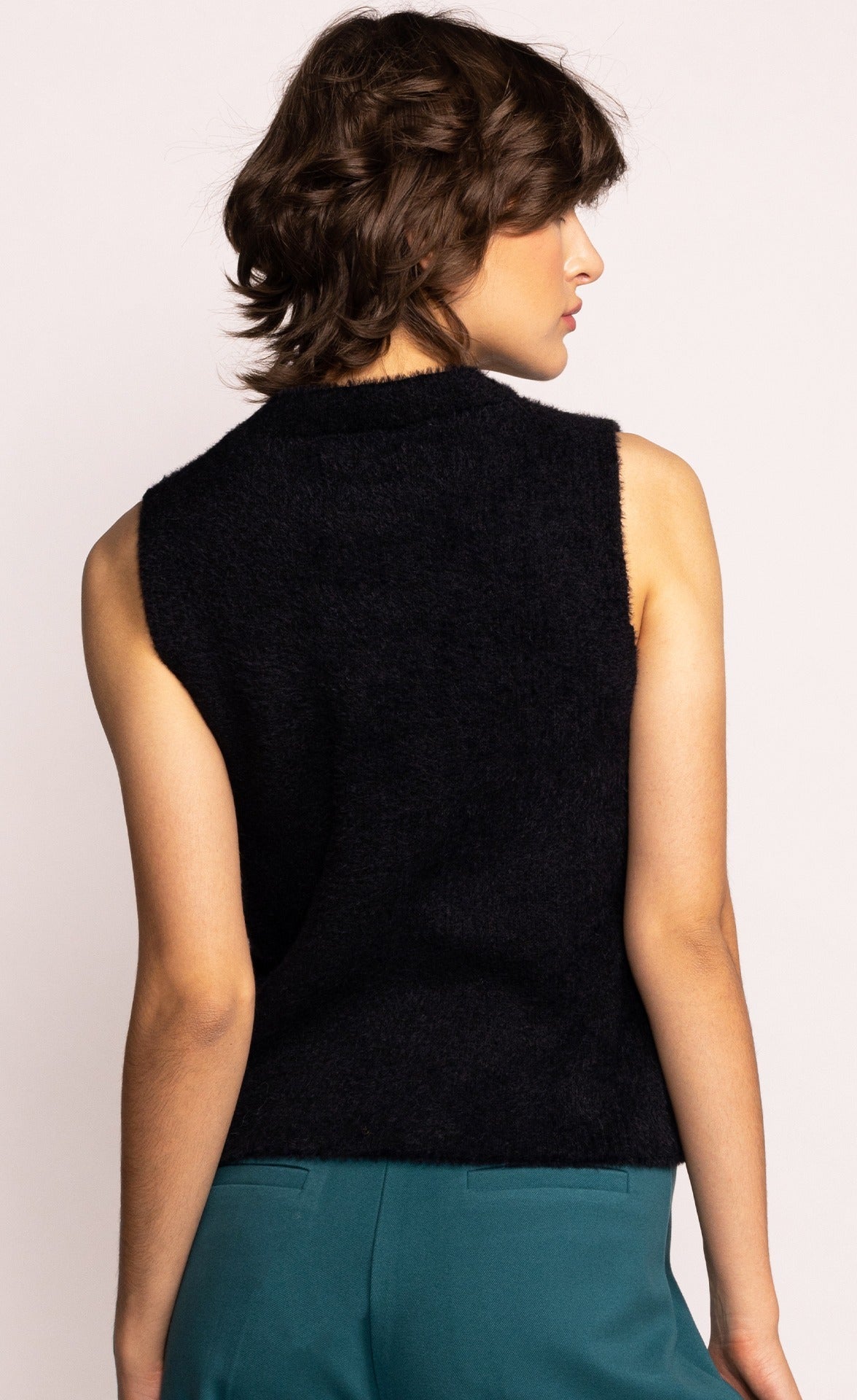 The Ruby Sweater Top - Black - Pink Martini Collection