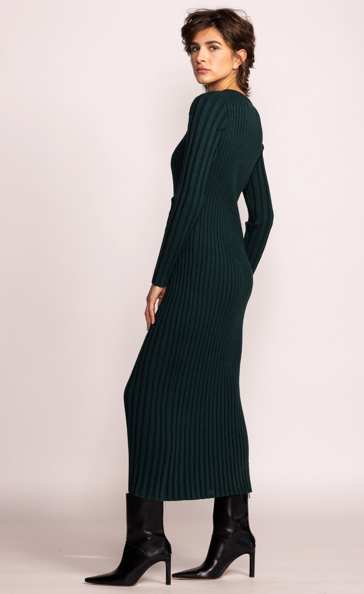 The Ava Sweater Dress - Green