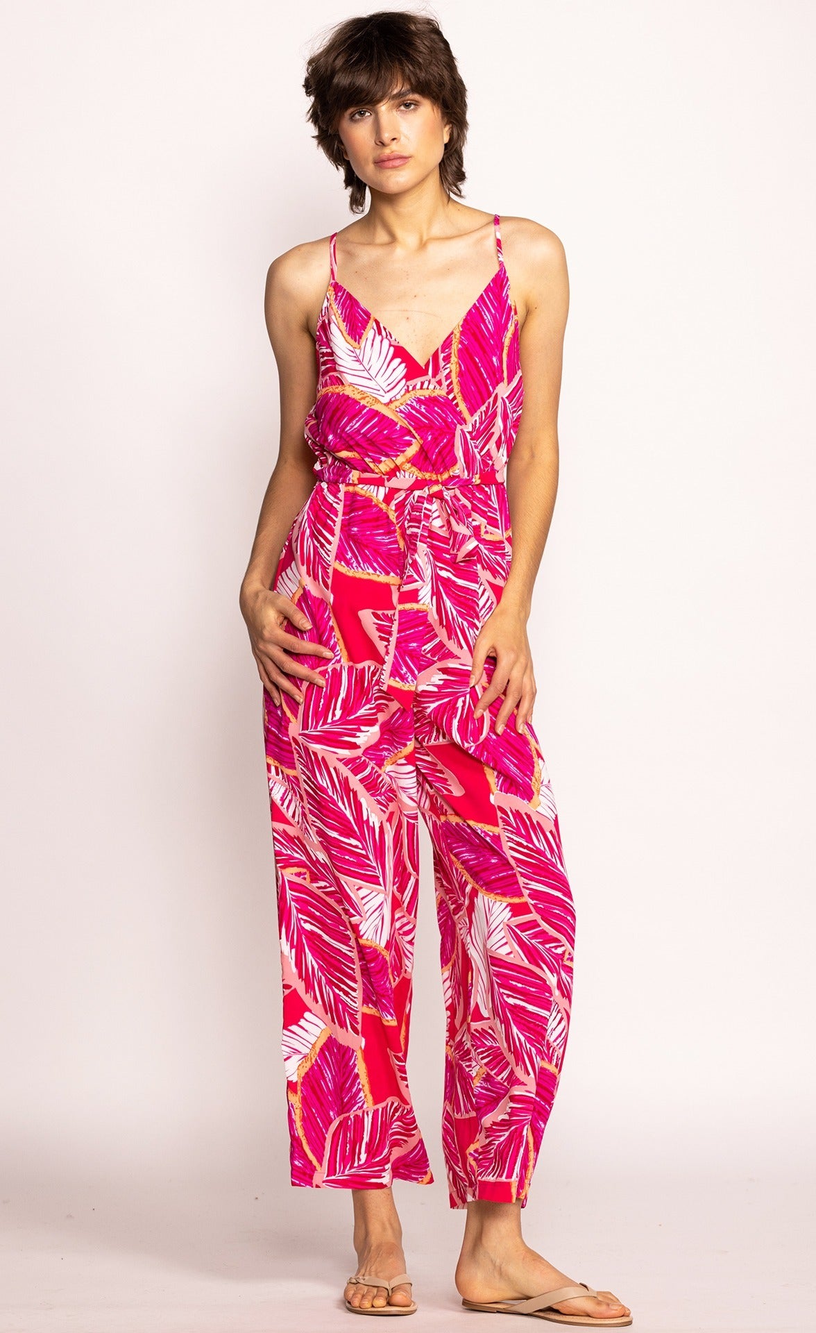 The Noelle Jumpsuit Pink - Pink Martini Collection