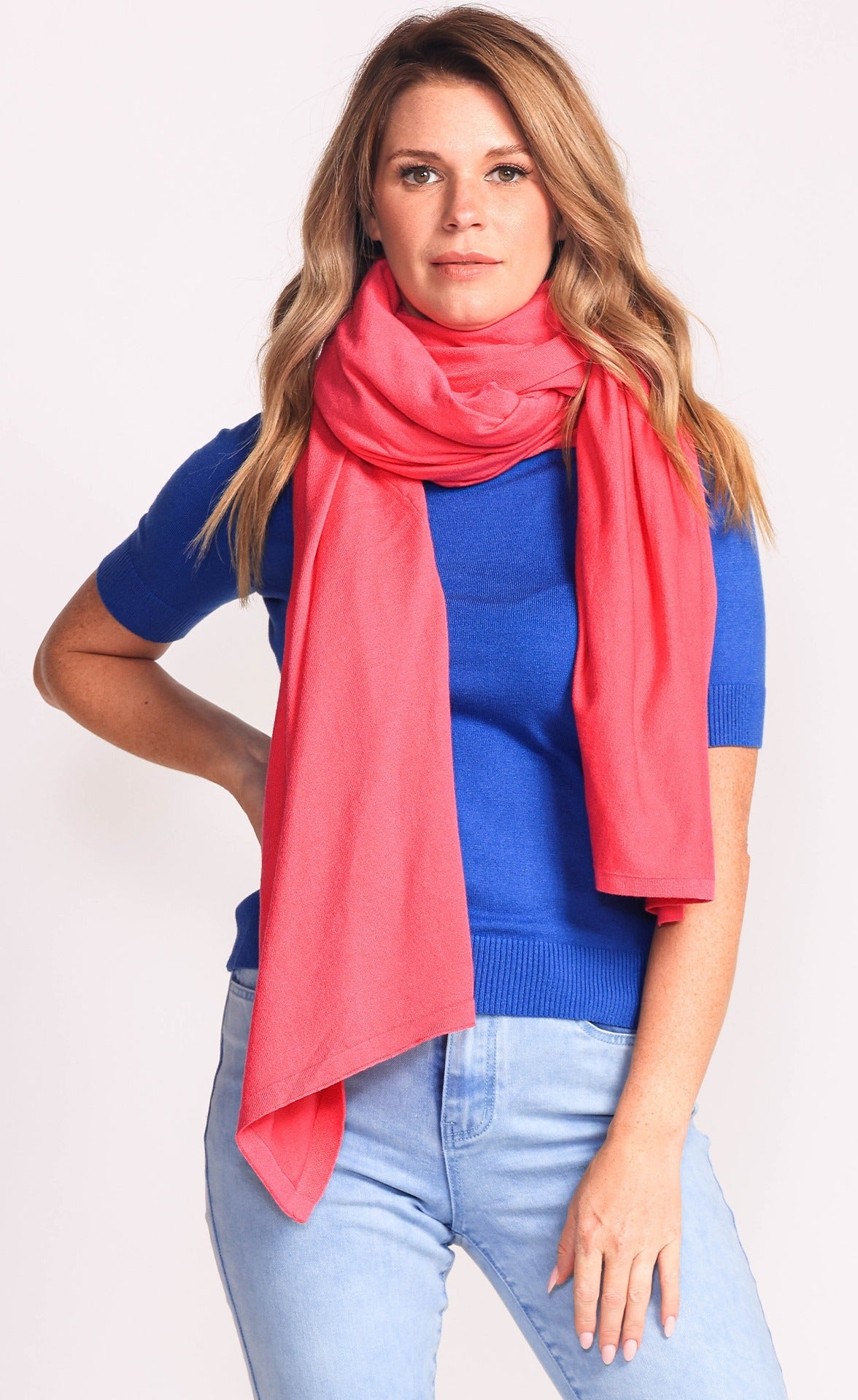 Travelers Blanket Scarf - Hot Pink