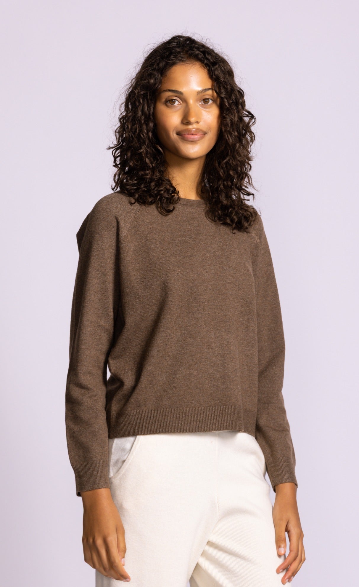 Lita Raglan Sweater Brown