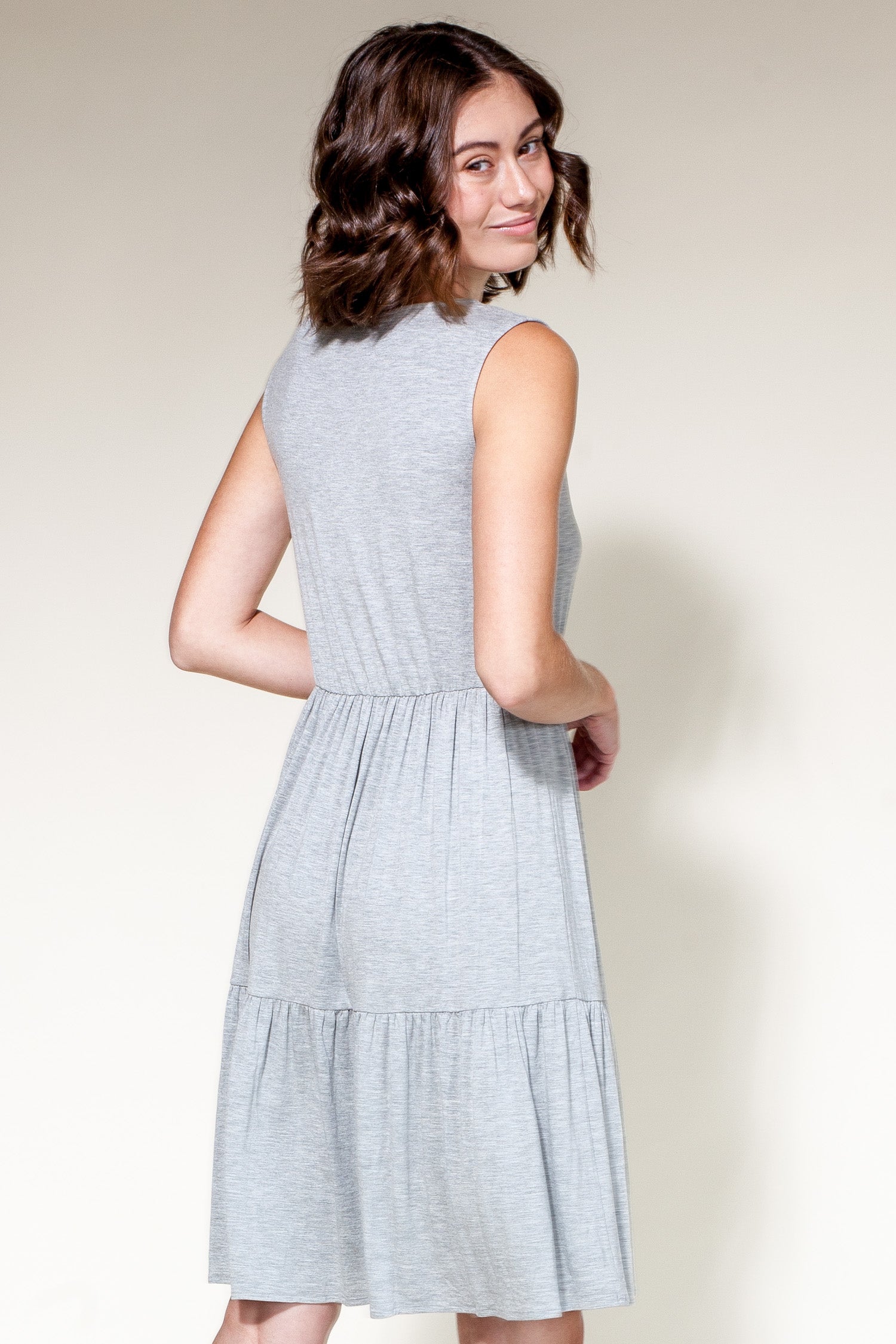 Kyla Dress Grey - Pink Martini Collection