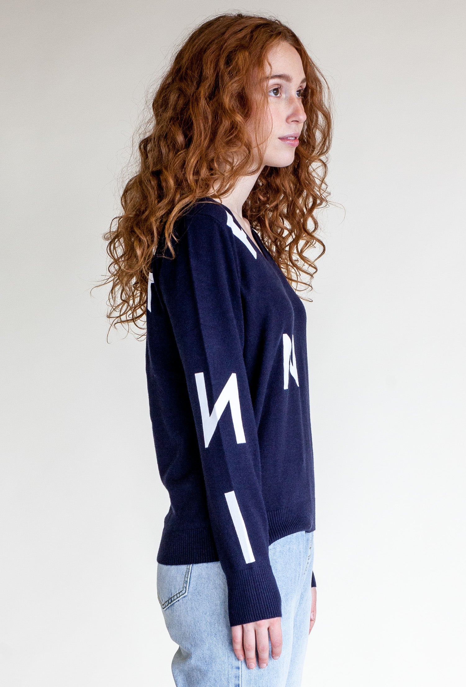 The Brand Sweater- Navy - Pink Martini Collection