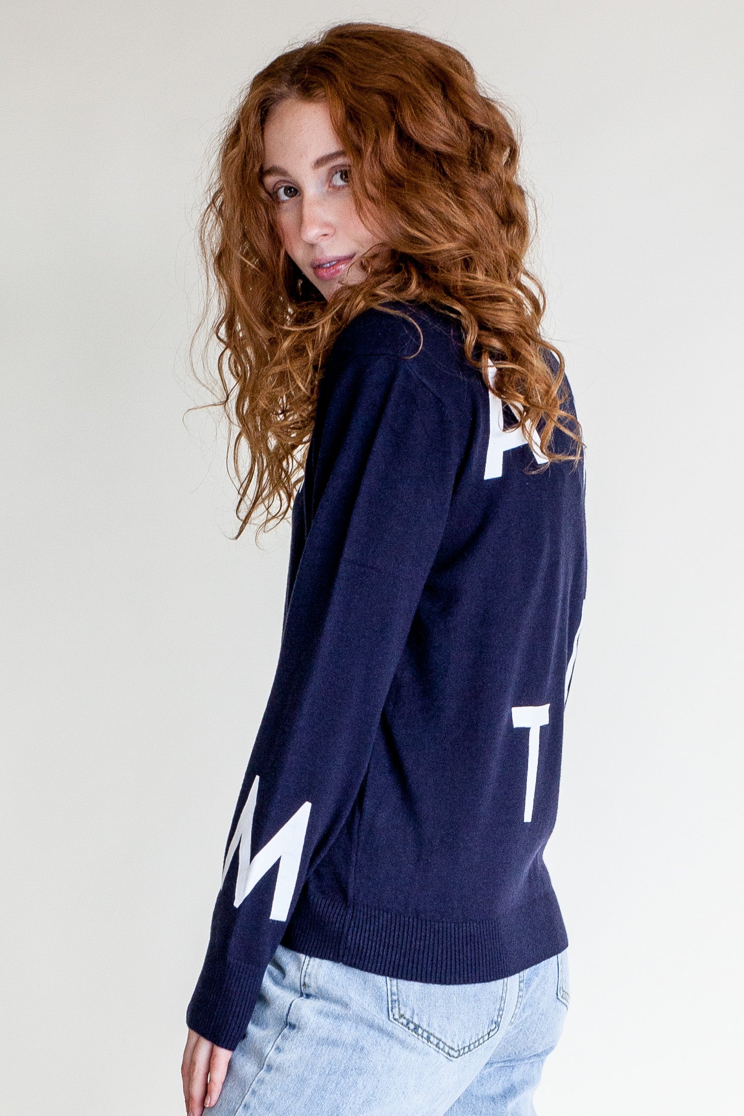 The Brand Sweater- Navy - Pink Martini Collection