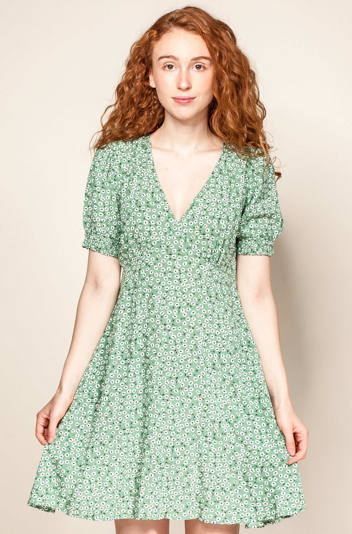 Georgia Dress- Green - Pink Martini Collection