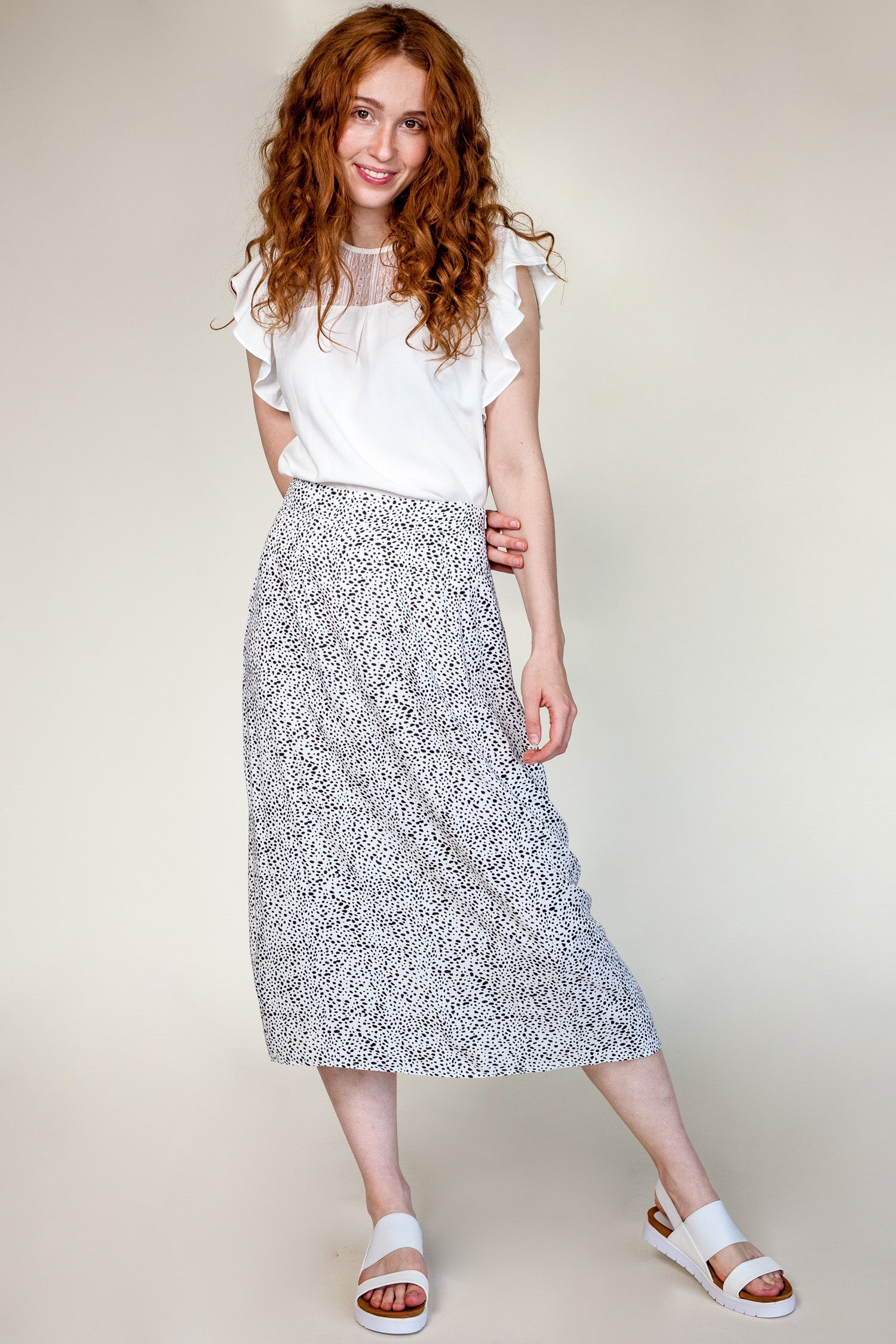 Sahara Skirt- White - Pink Martini Collection