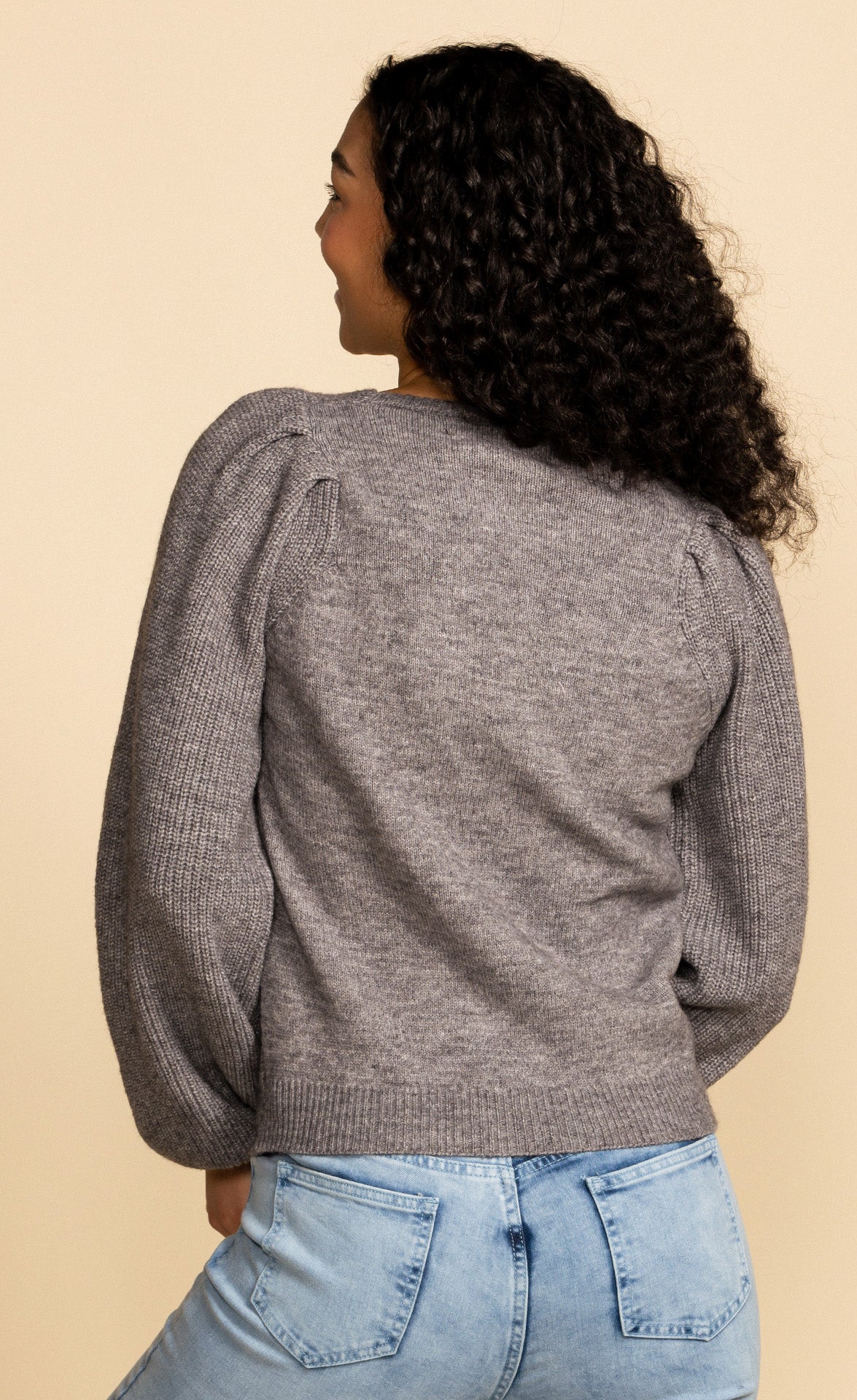 Kaylee Knit Sweater Grey - Pink Martini Collection