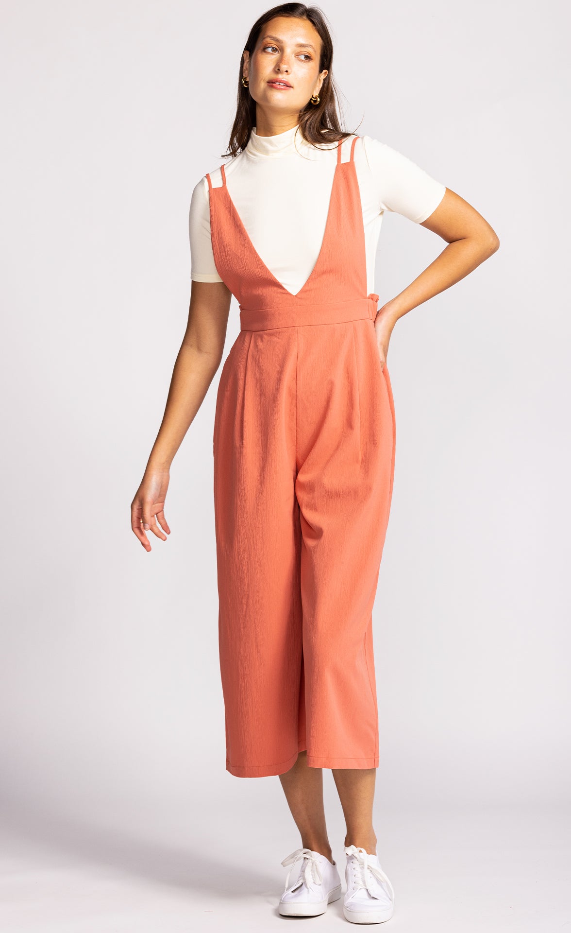 Ella Jumpsuit Salmon - Pink Martini Collection