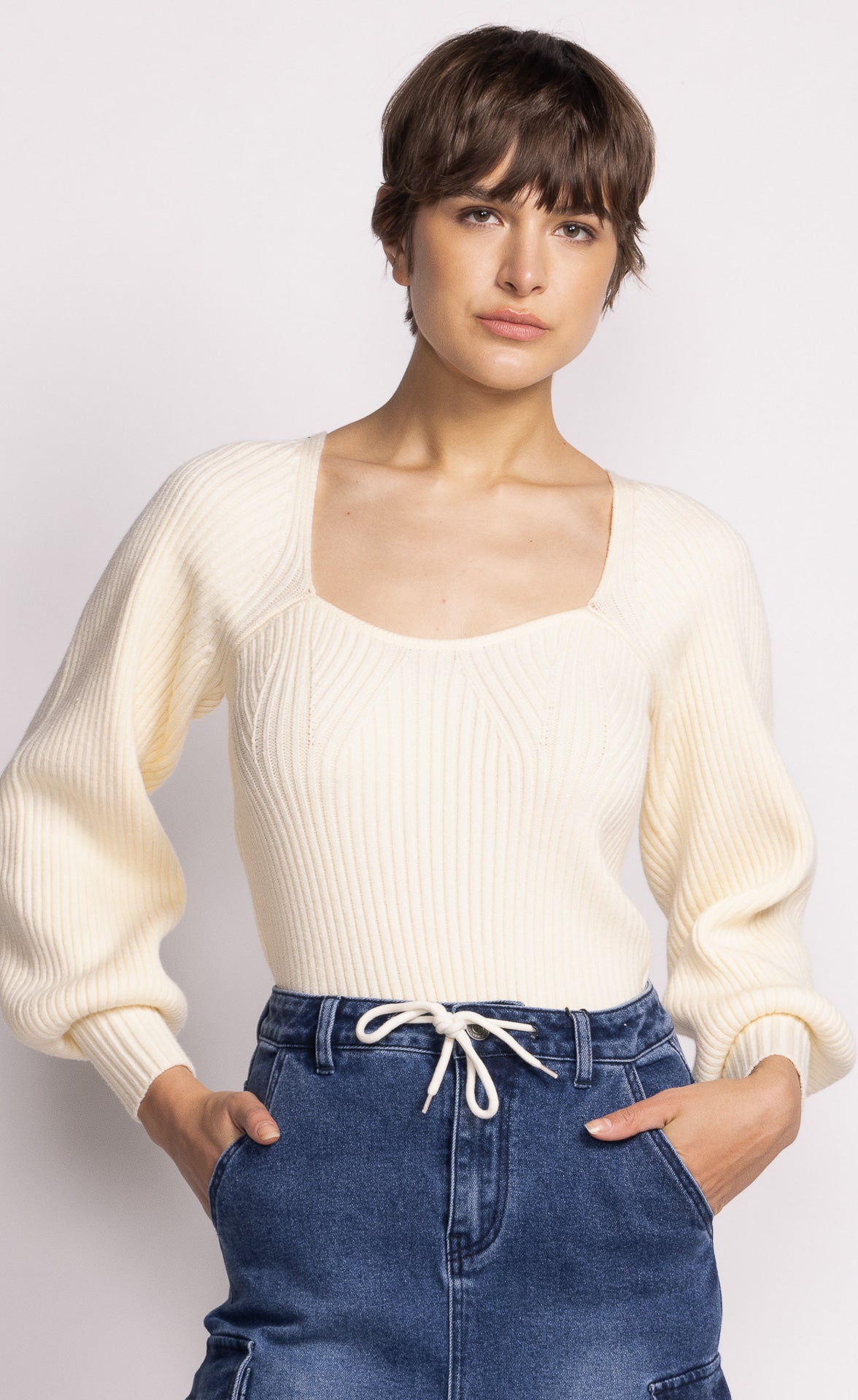 Elodie Sweater - White