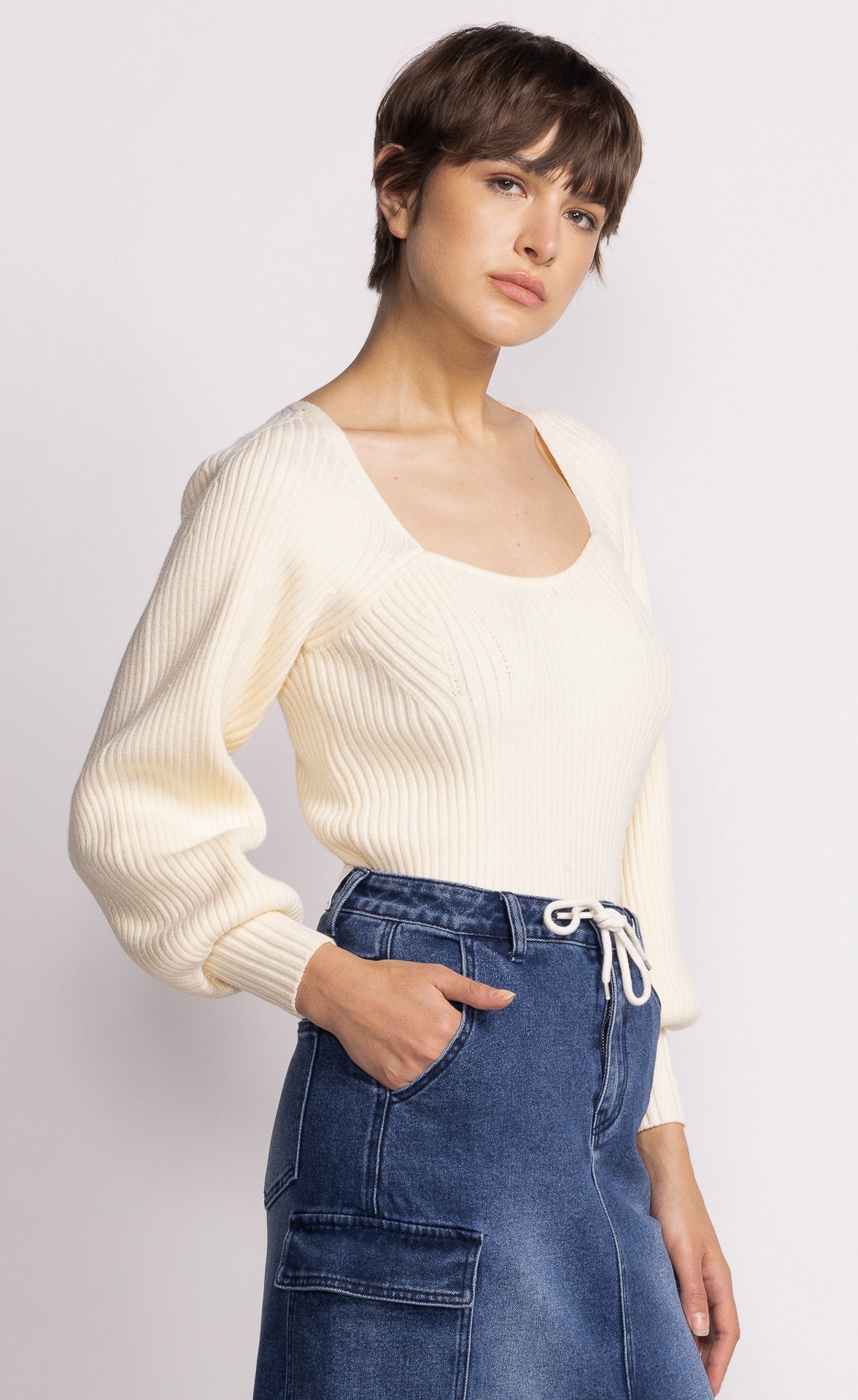 Elodie Sweater - White