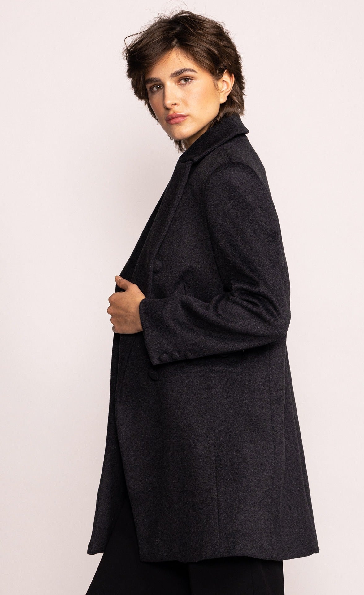 The Valerie Coat - Dark Grey - Pink Martini Collection