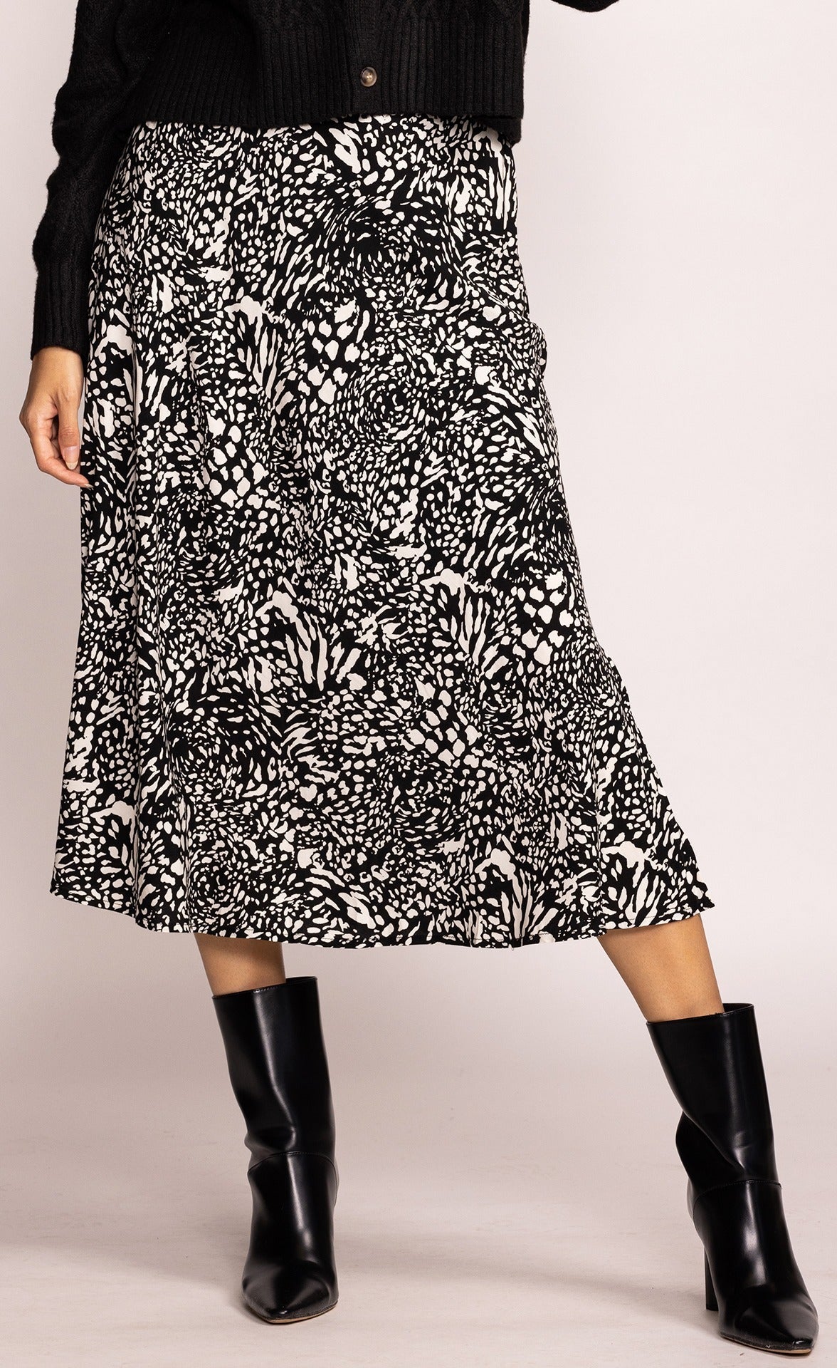 The Kallie Skirt - Black and White (pre-order) - Pink Martini Collection