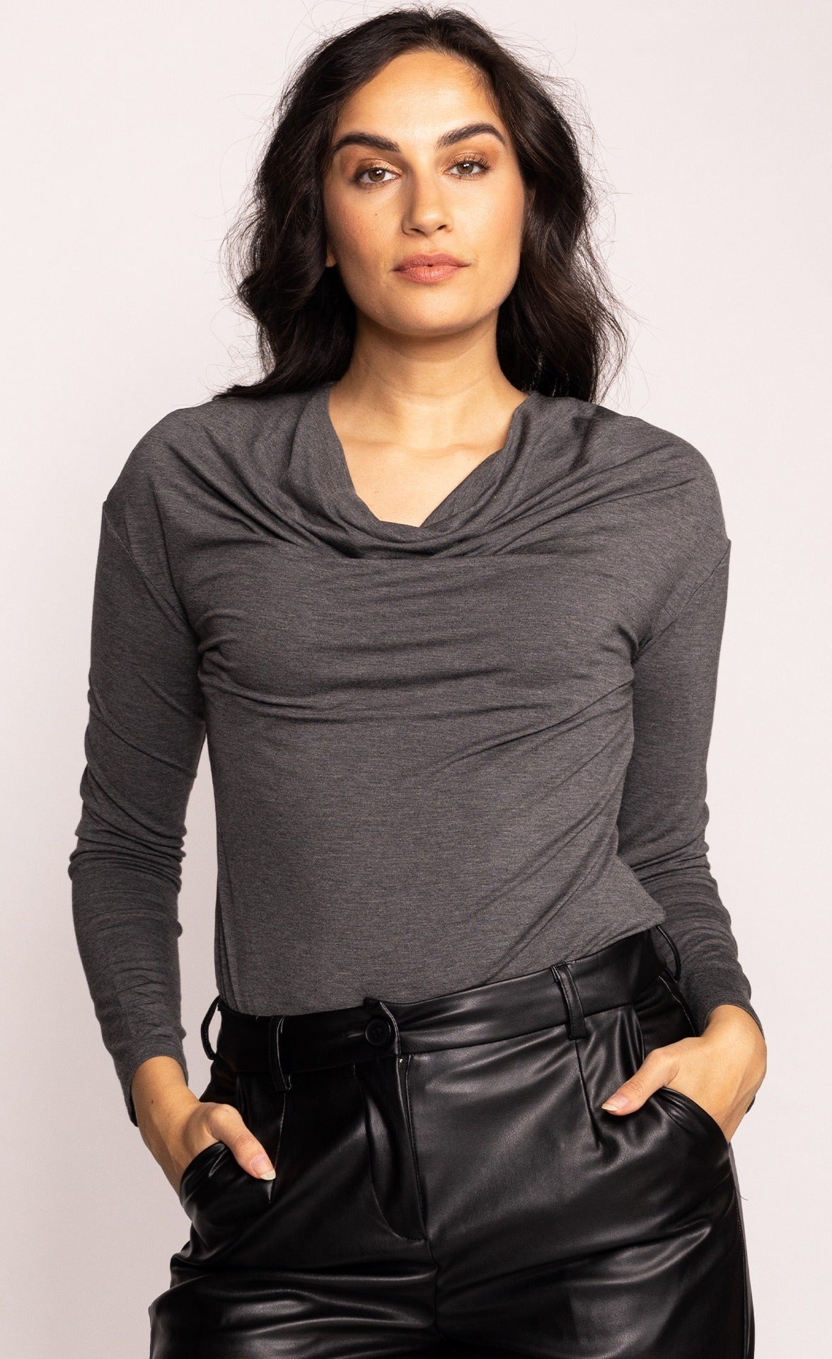 The Gianna Top - Dark Grey - Pink Martini Collection