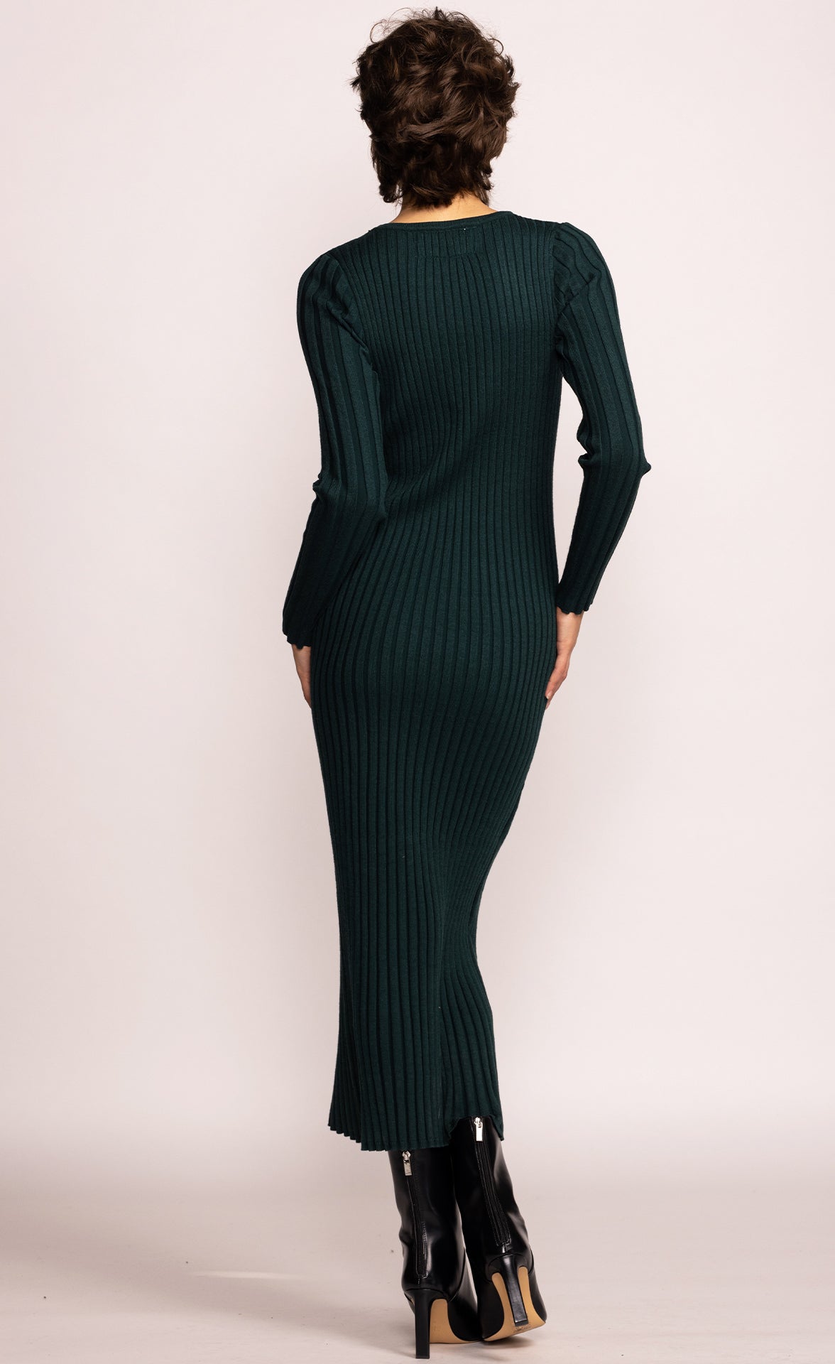 The Ava Sweater Dress - Green