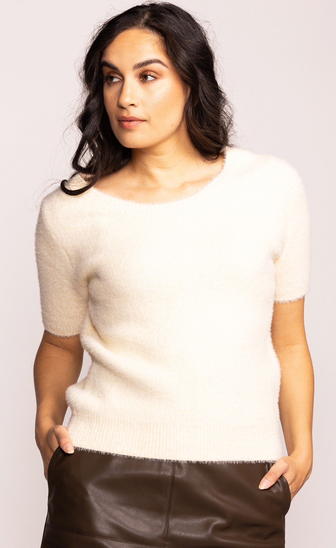 The Addison Sweater - White - Pink Martini Collection