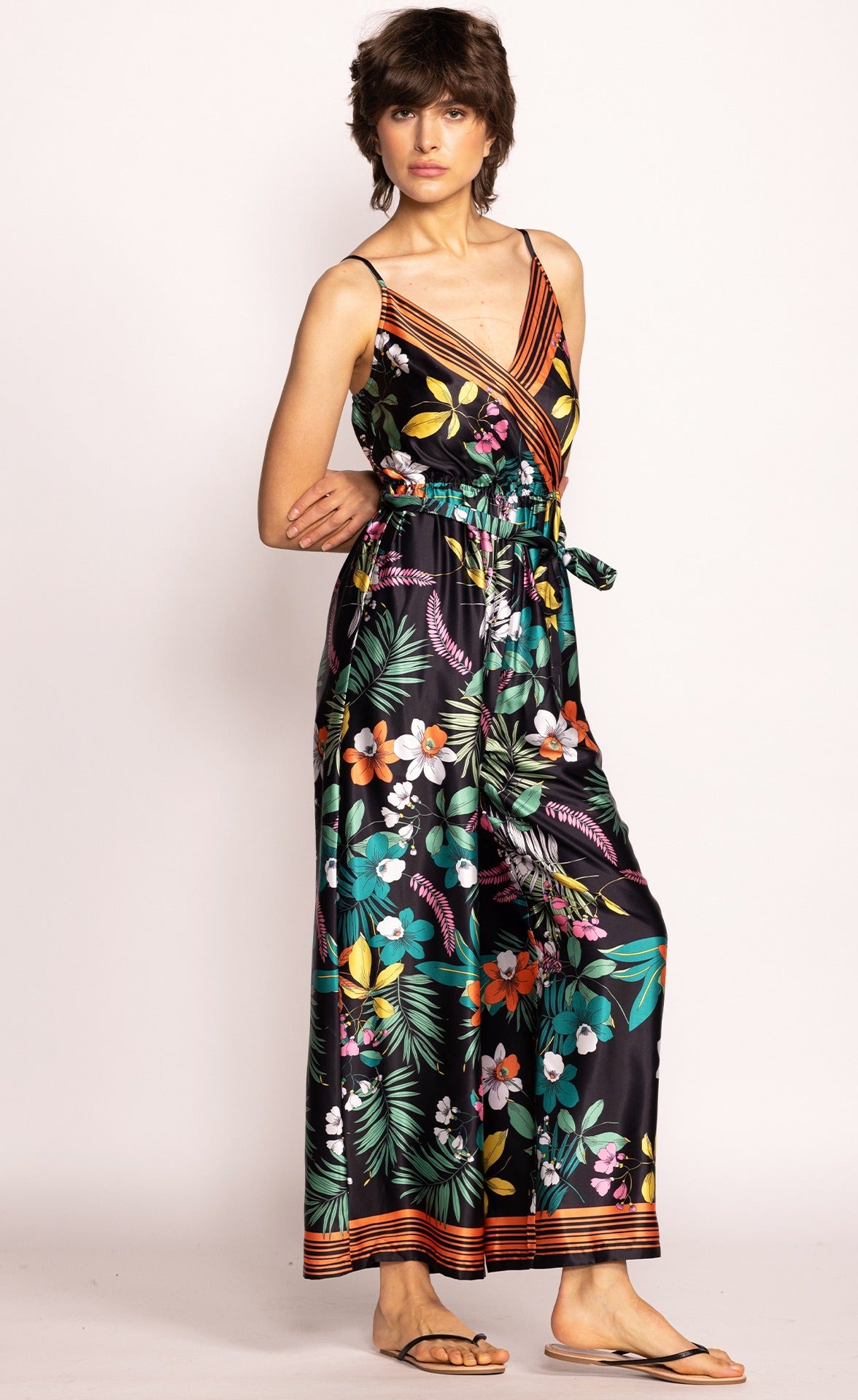 The Tegan Jumpsuit Black - Pink Martini Collection