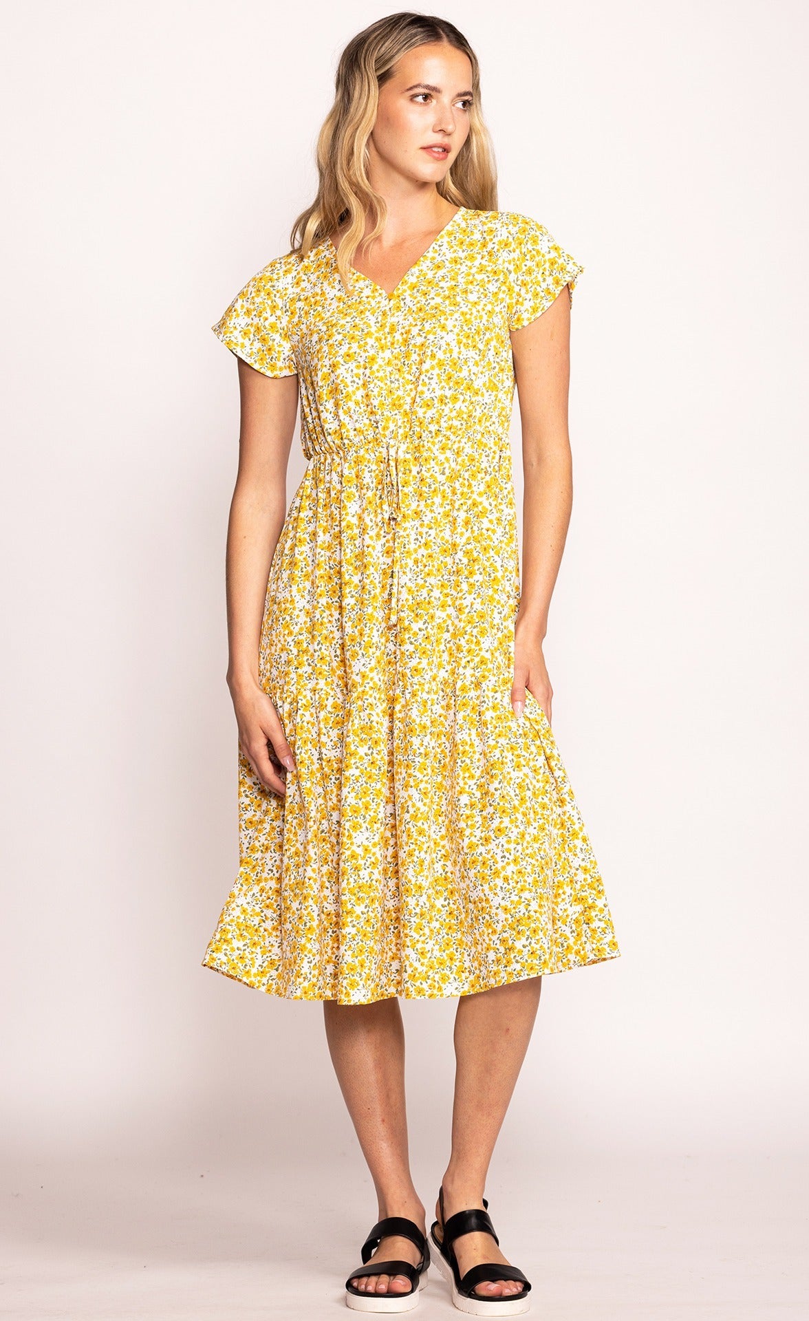 The Alyssa Dress Yellow - Pink Martini Collection
