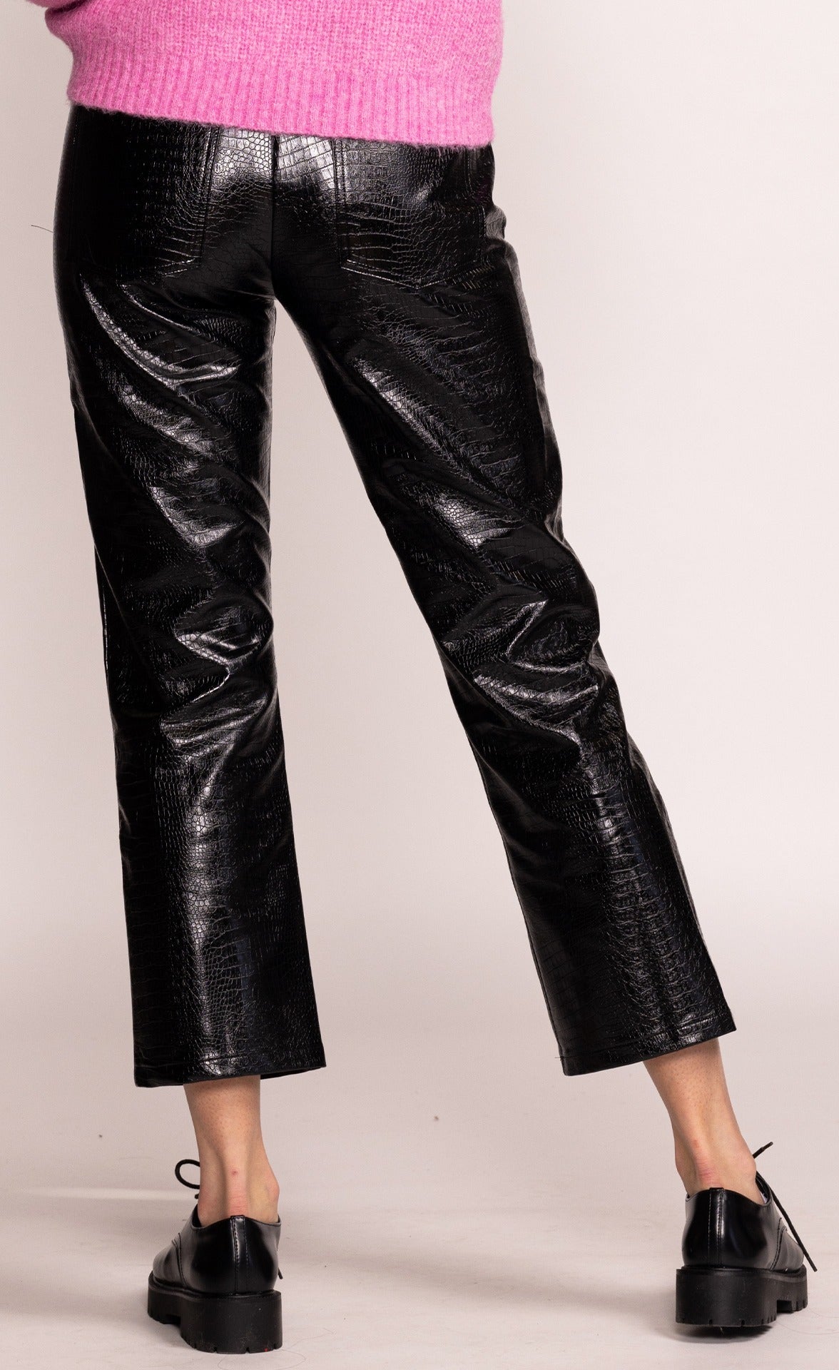 Night Walk Leather Pants Black - Pink Martini Collection