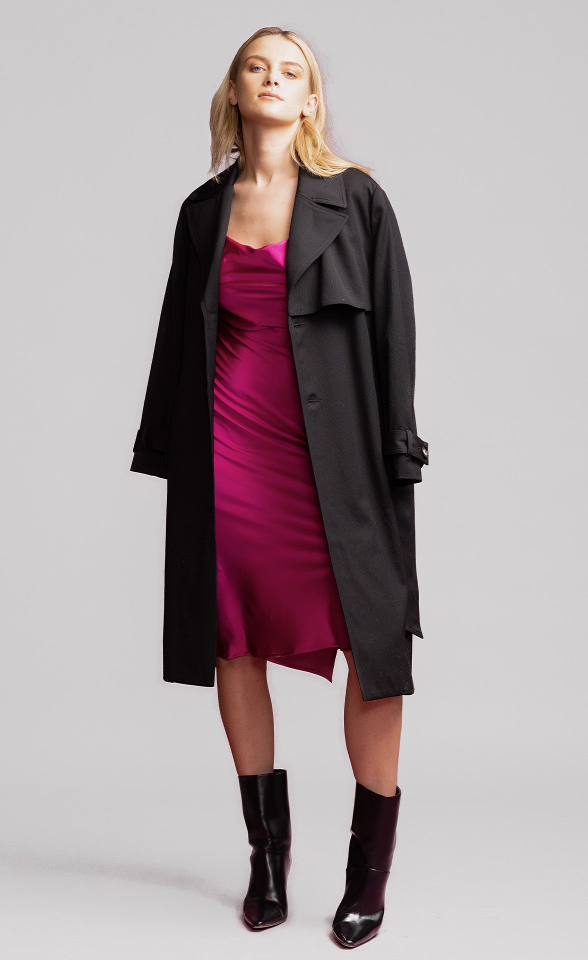 The Sienna Coat - Black - Pink Martini Collection