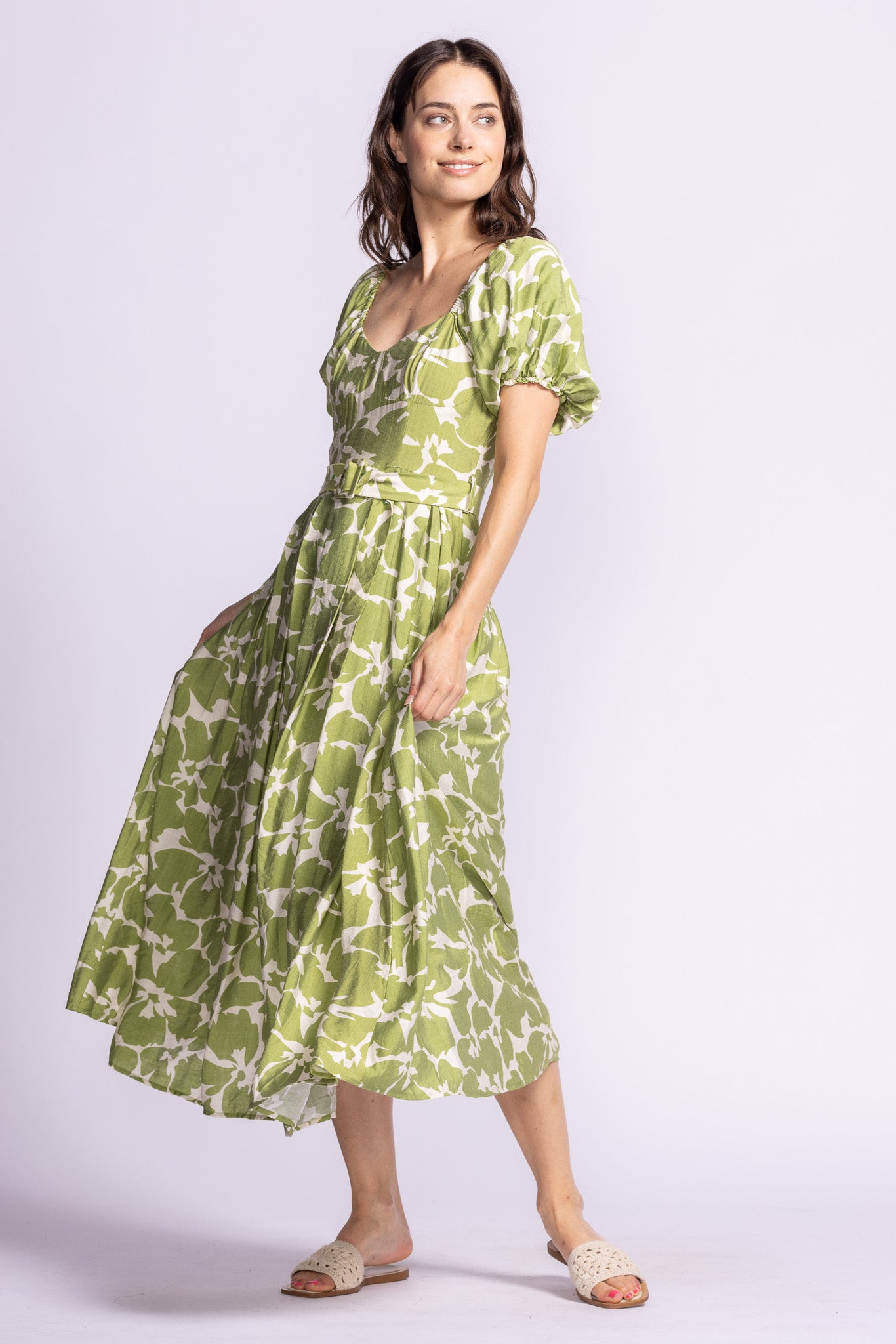 Rachel Dress Green Floral