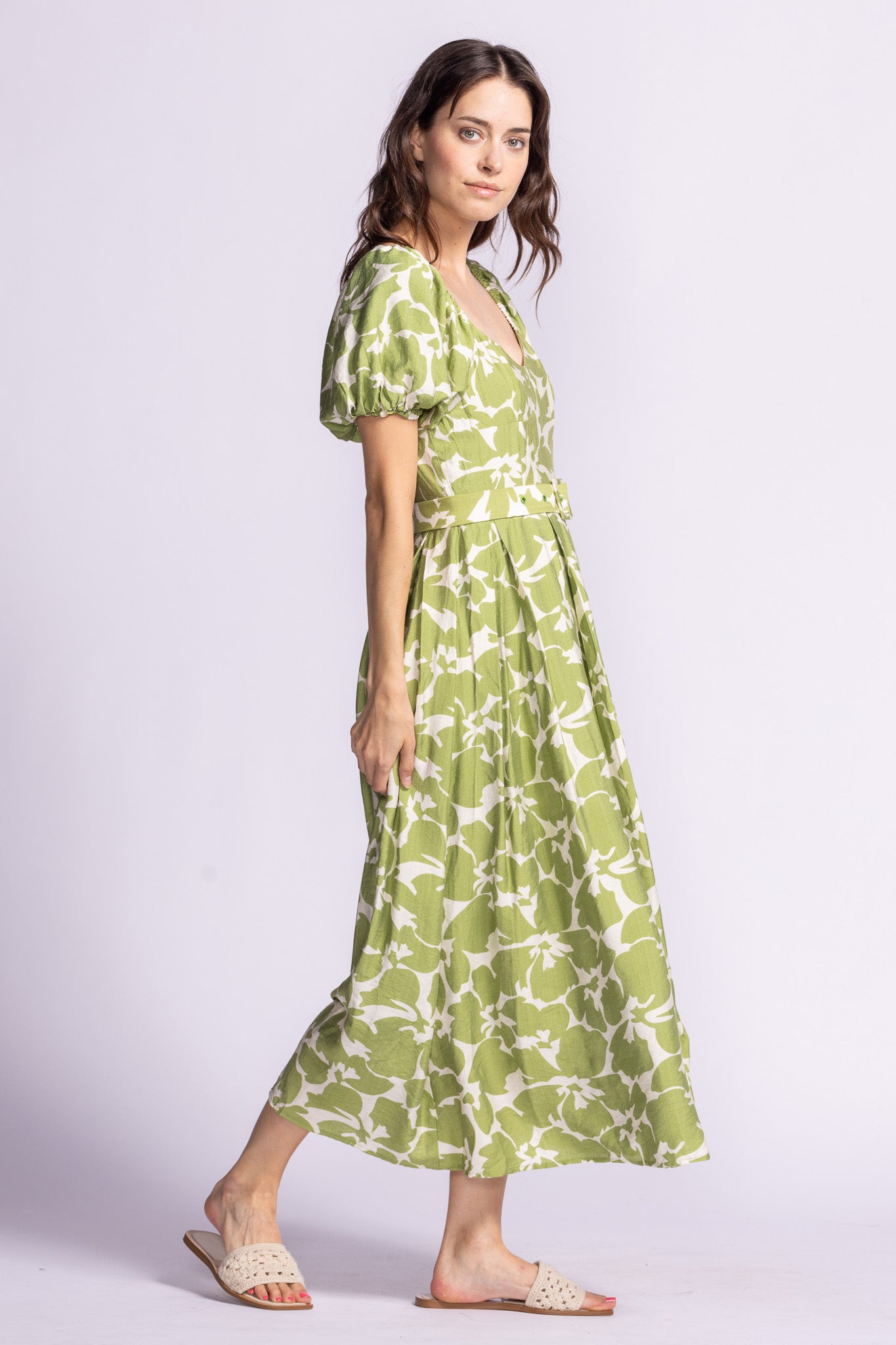 Rachel Dress Green Floral