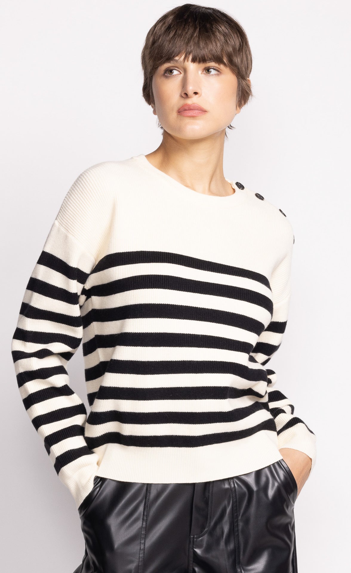 Rowan Sweater - White and Black