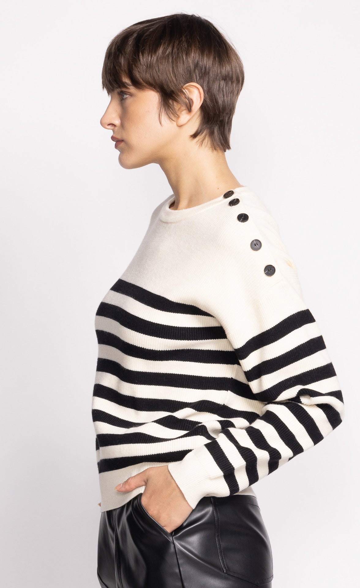 Rowan Sweater - White and Black