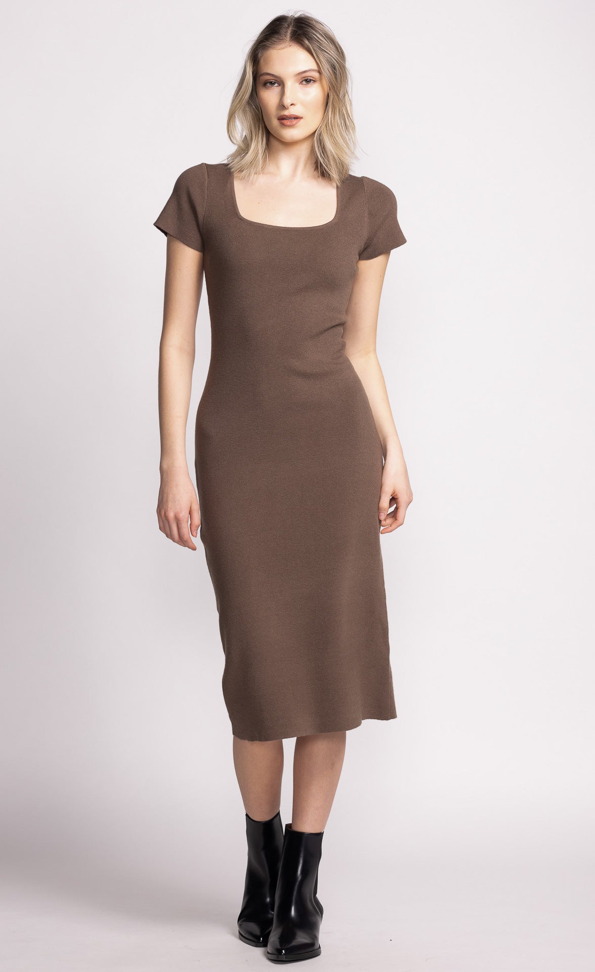 Paige Sweater Dress - Brown