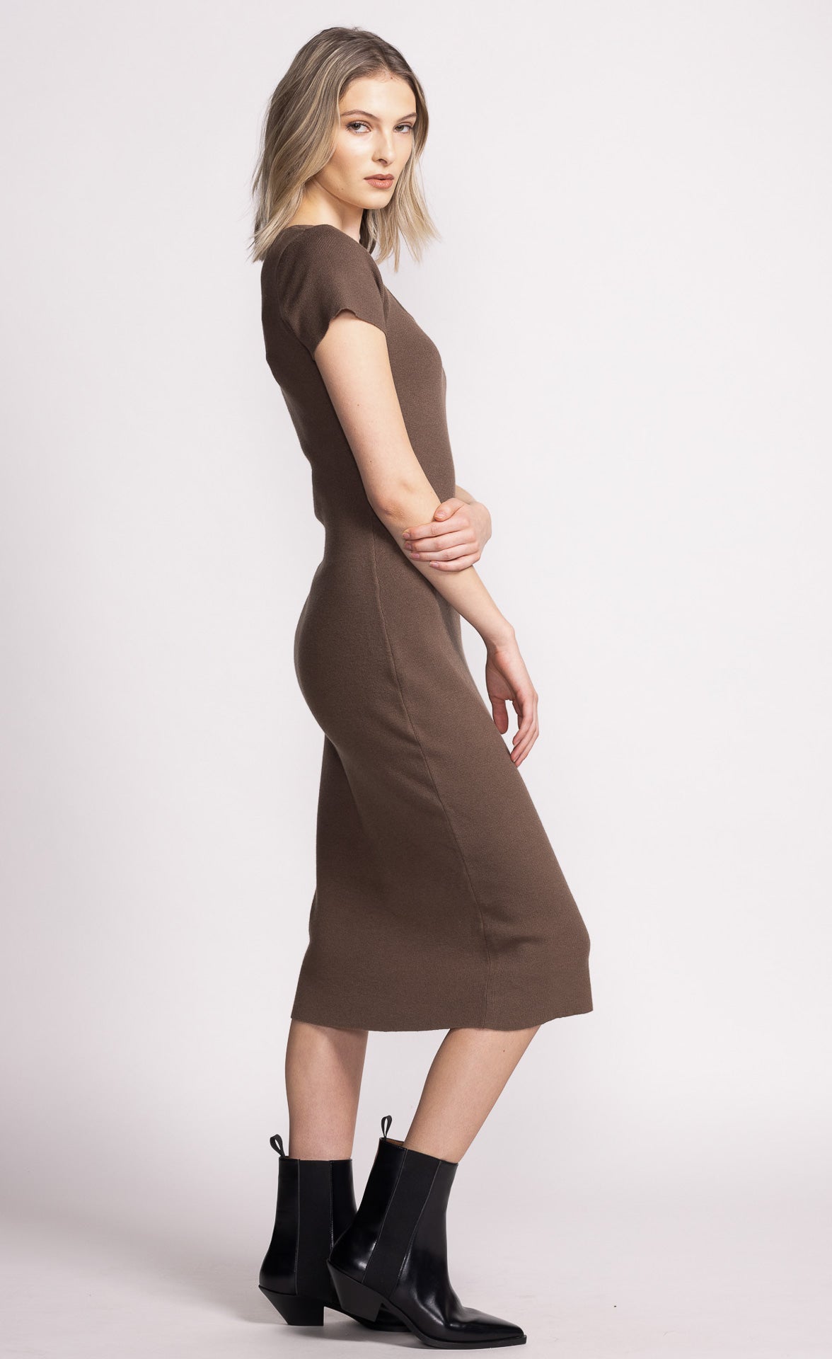 Paige Sweater Dress - Brown