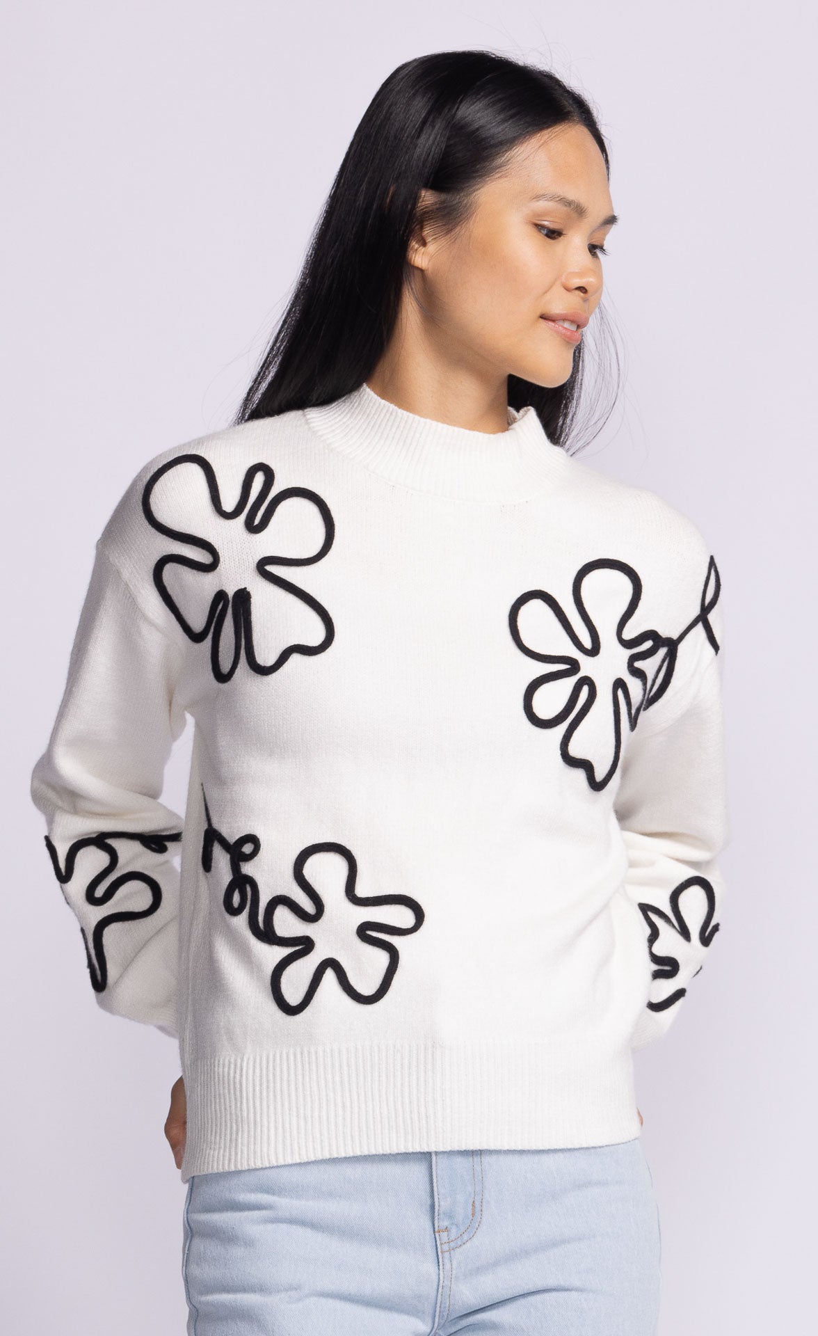 Natalie Sweater - White