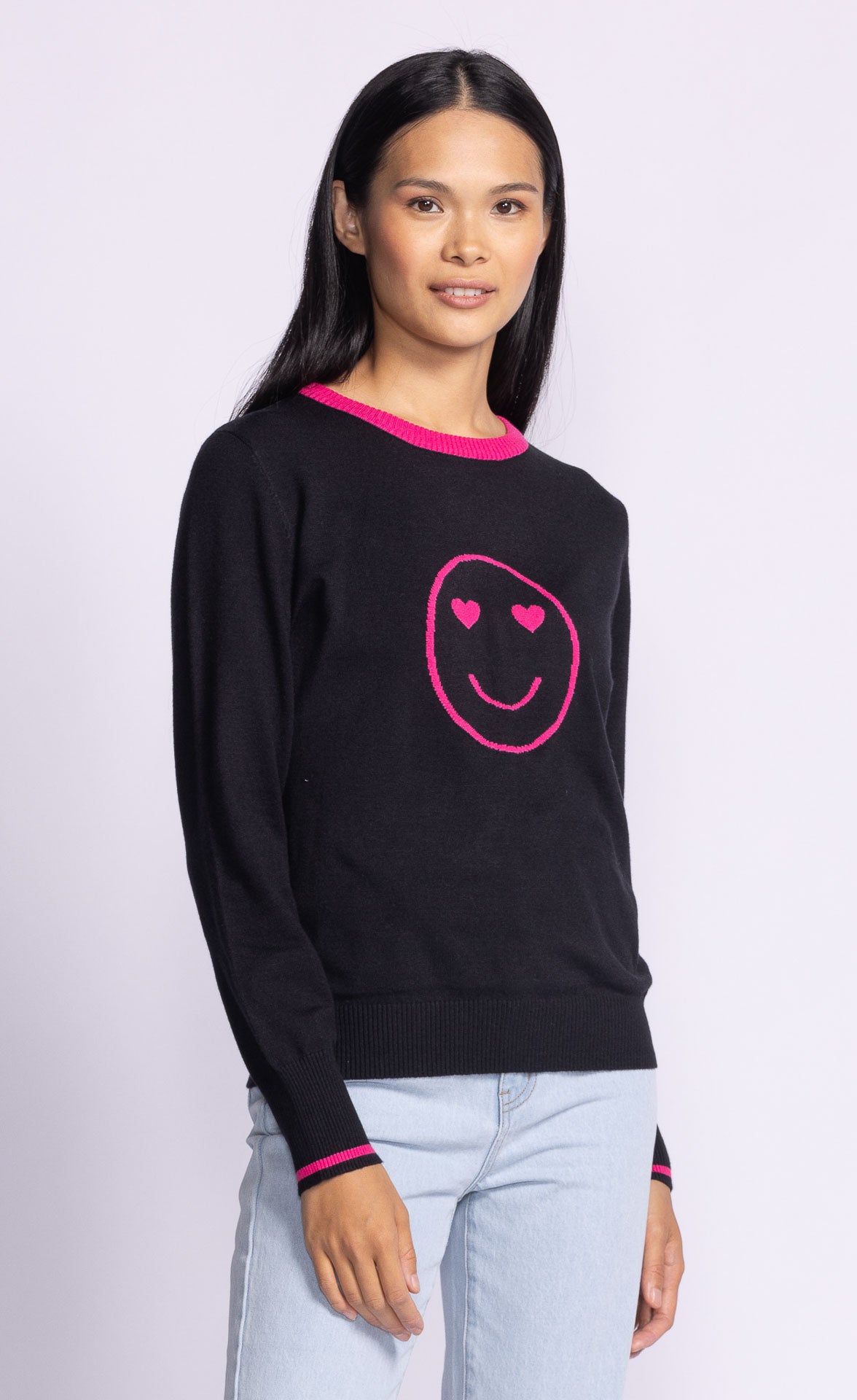 Emoji Sweater - Black Pink