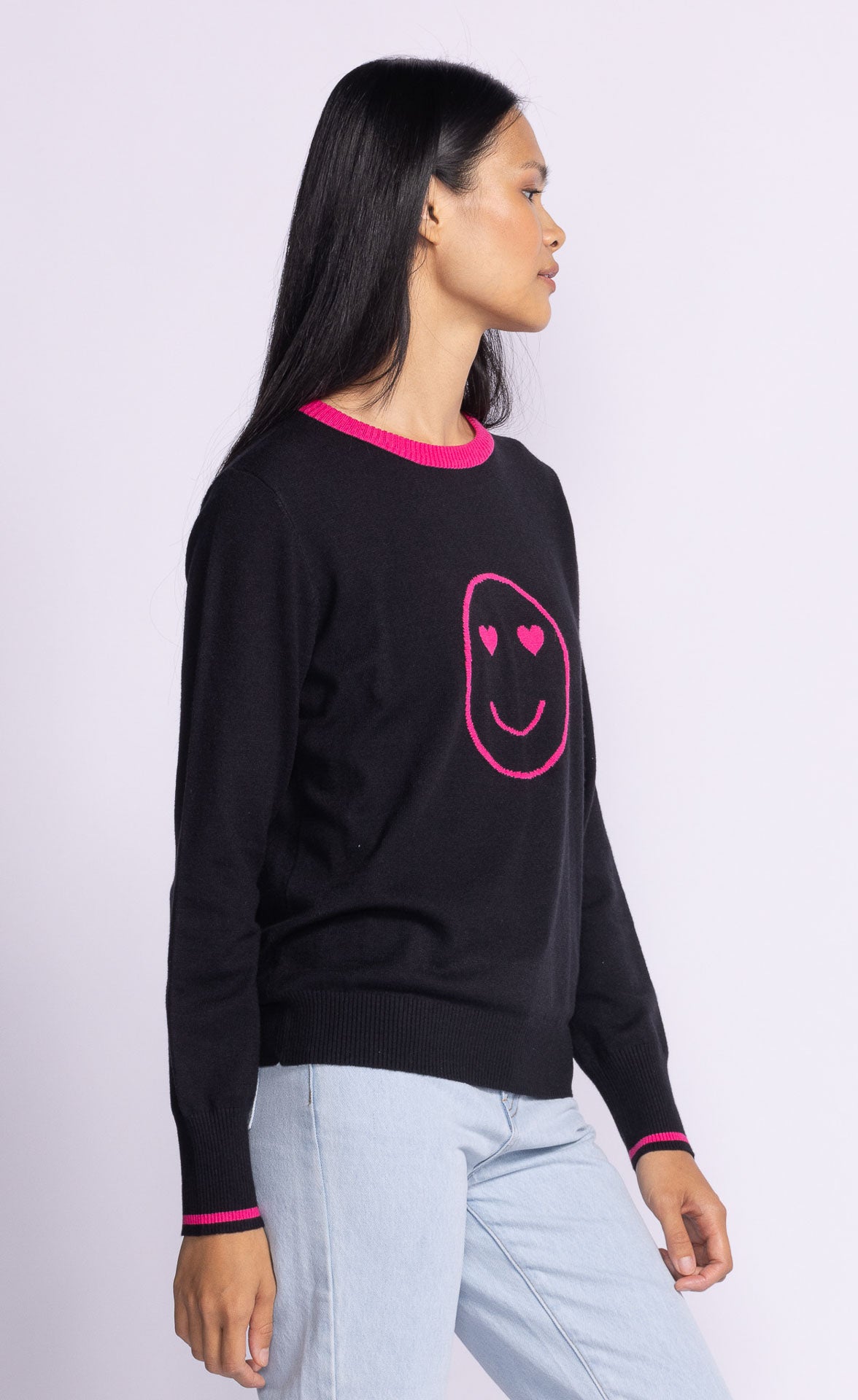 Emoji Sweater - Black Pink