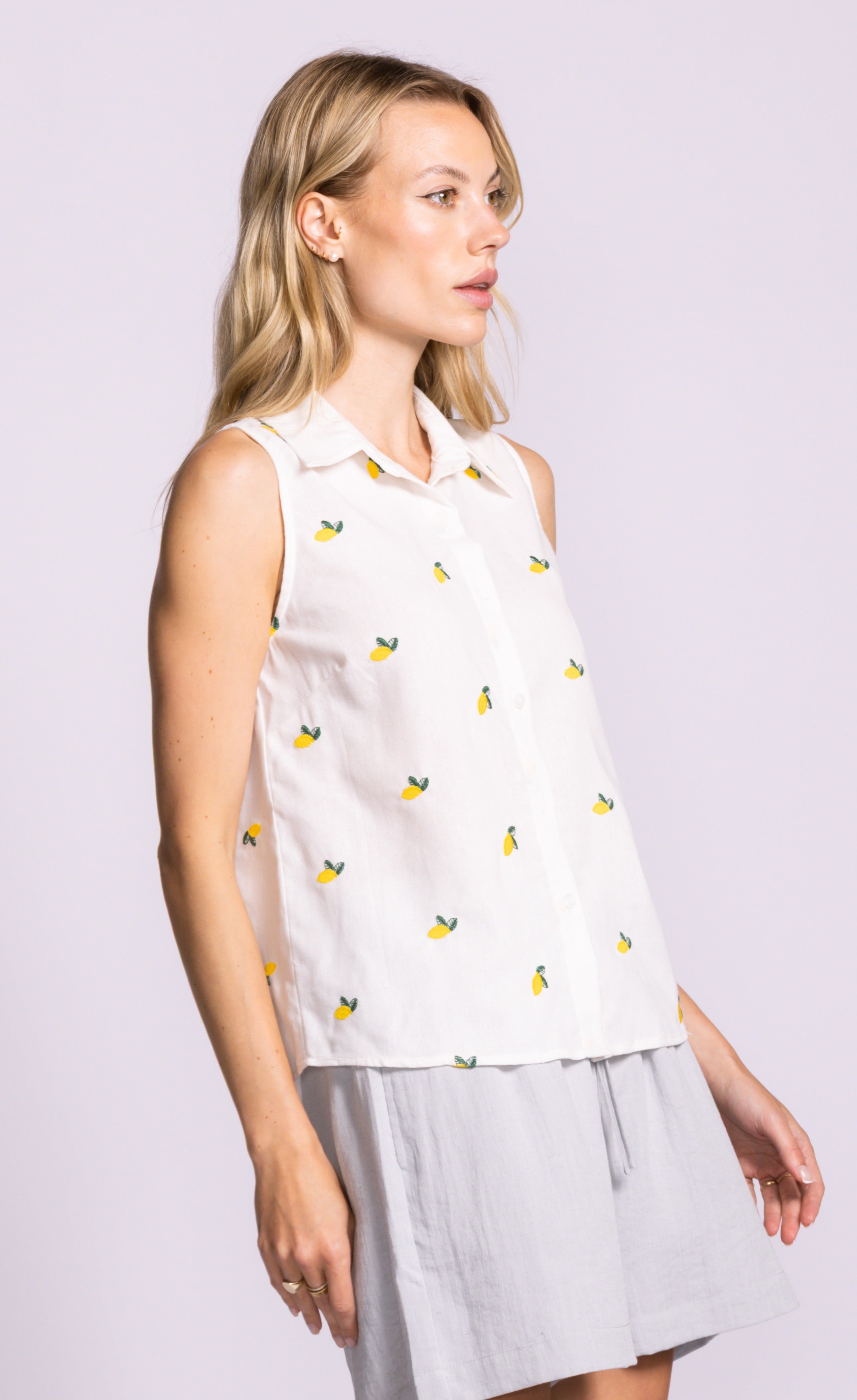 Becky Top White