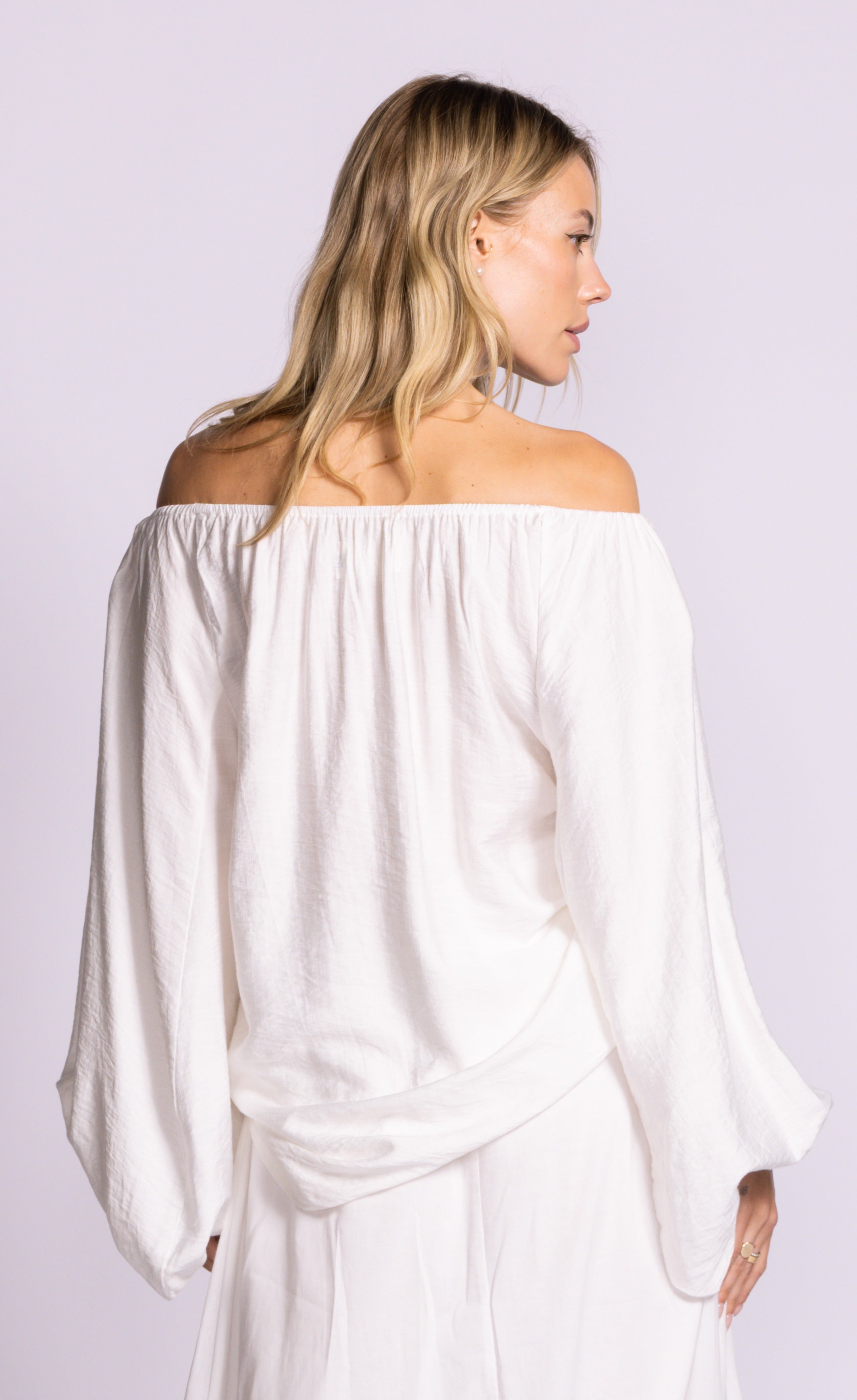 Candace Top White