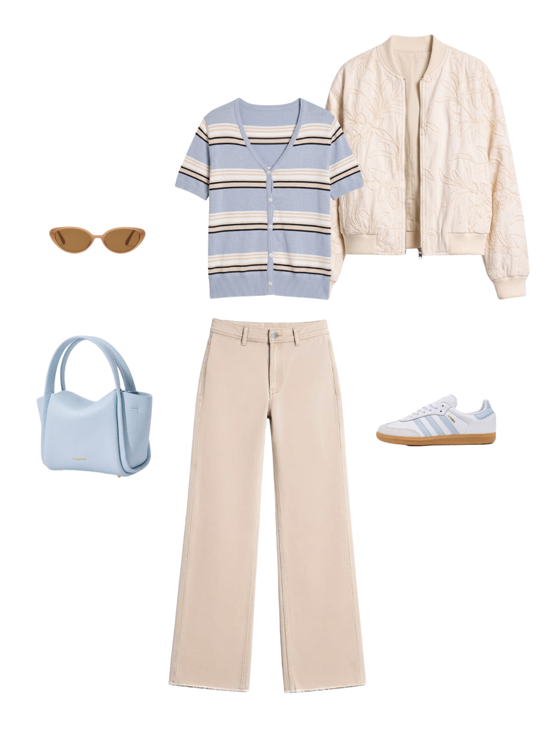 Auckland Sweater Blue Outfit 1
