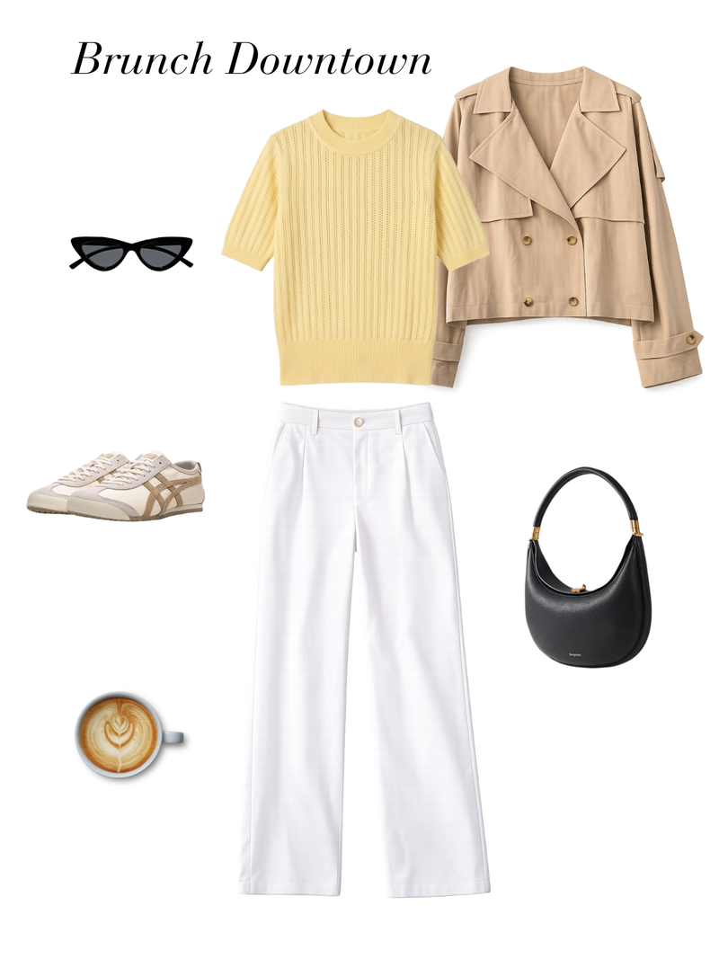 Navajo Pants White Brunch Downtown