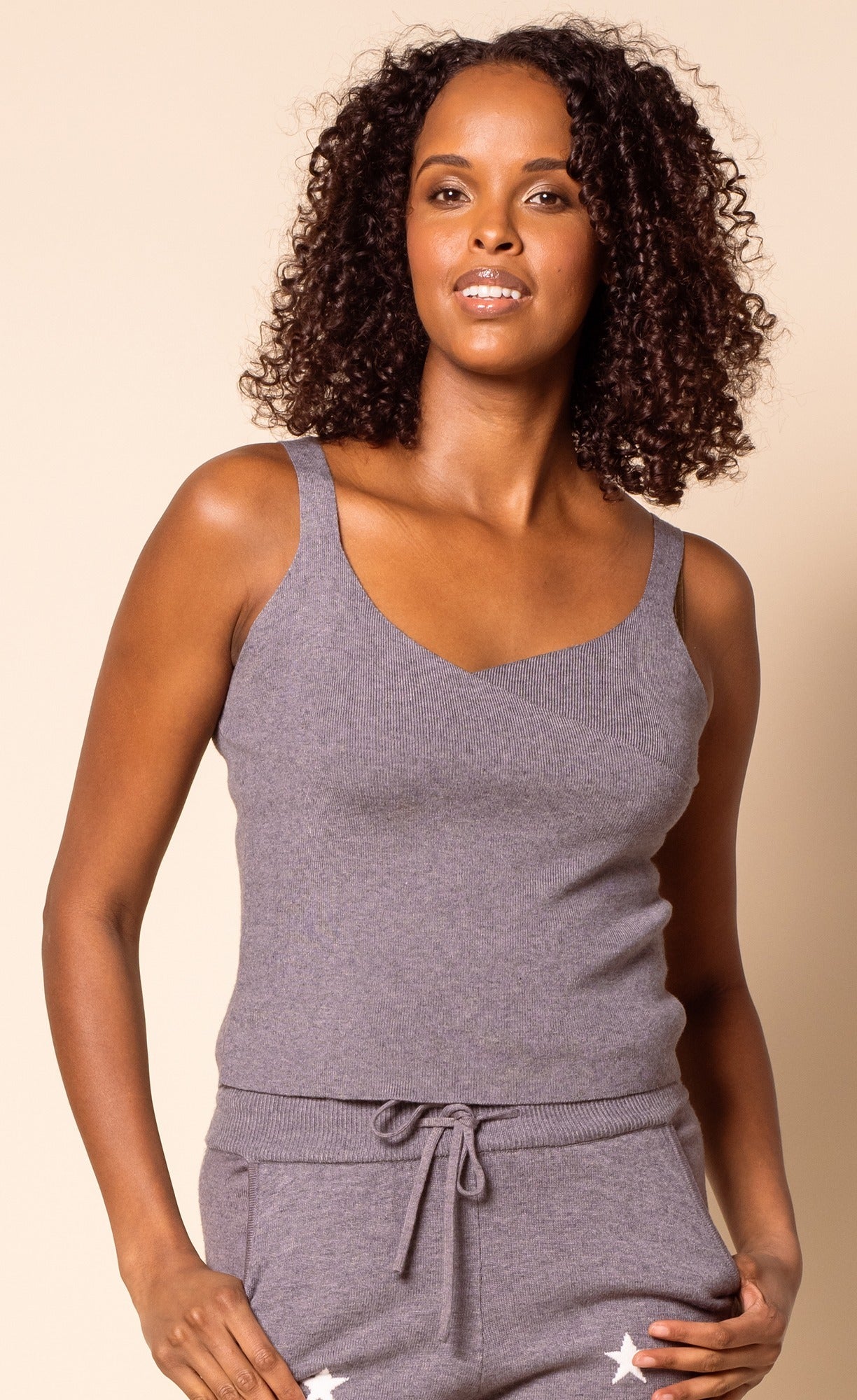 The Cross Tank Top Grey - Pink Martini Collection