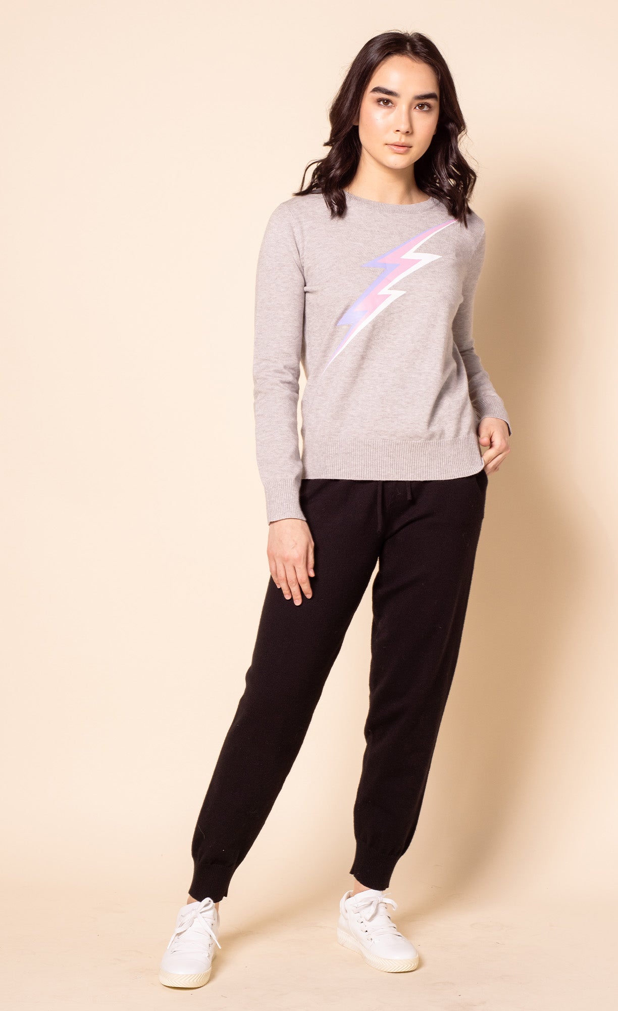 The Bowie Sweater Grey - Pink Martini Collection