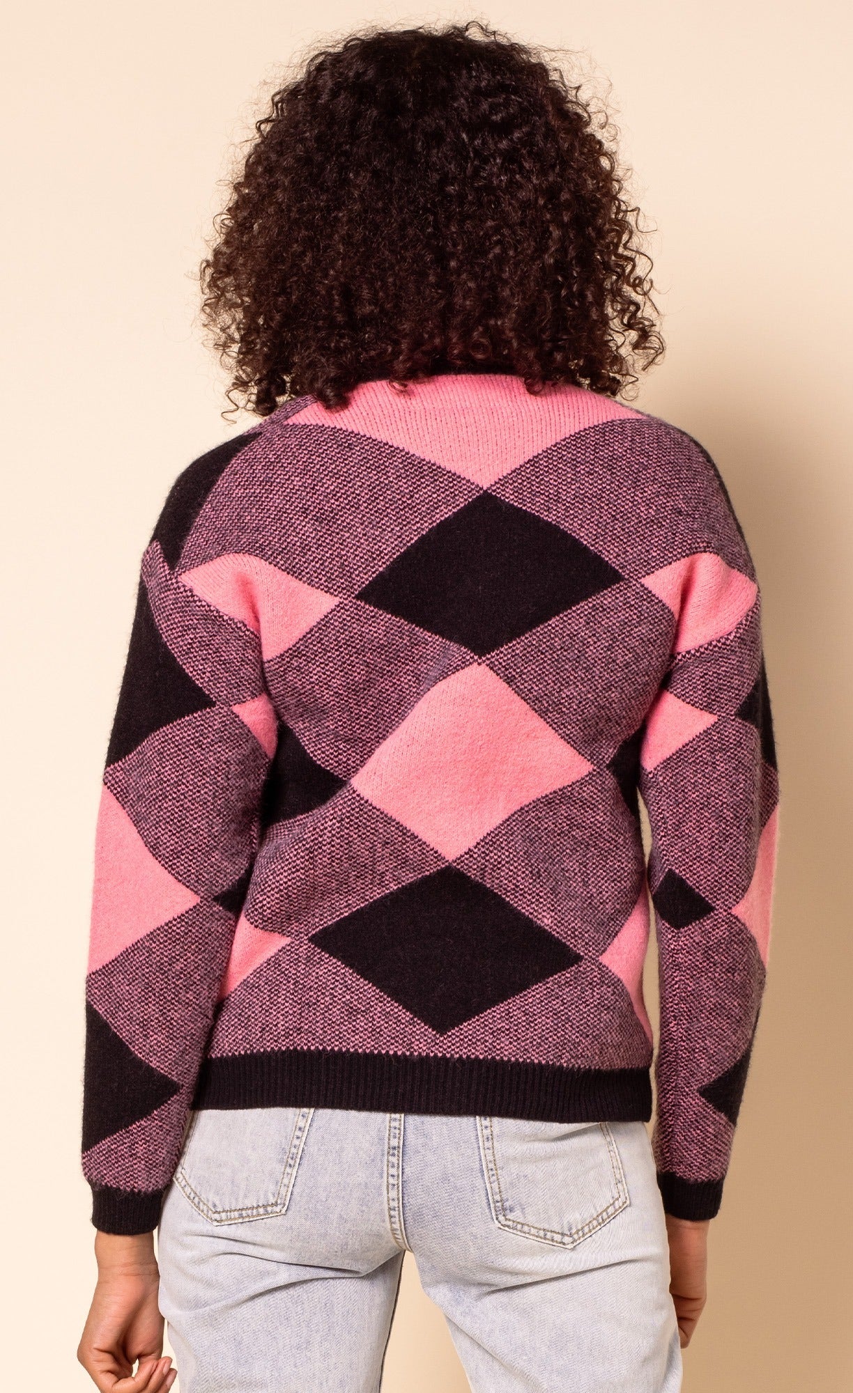 The Checkers Sweater Pink - Pink Martini Collection