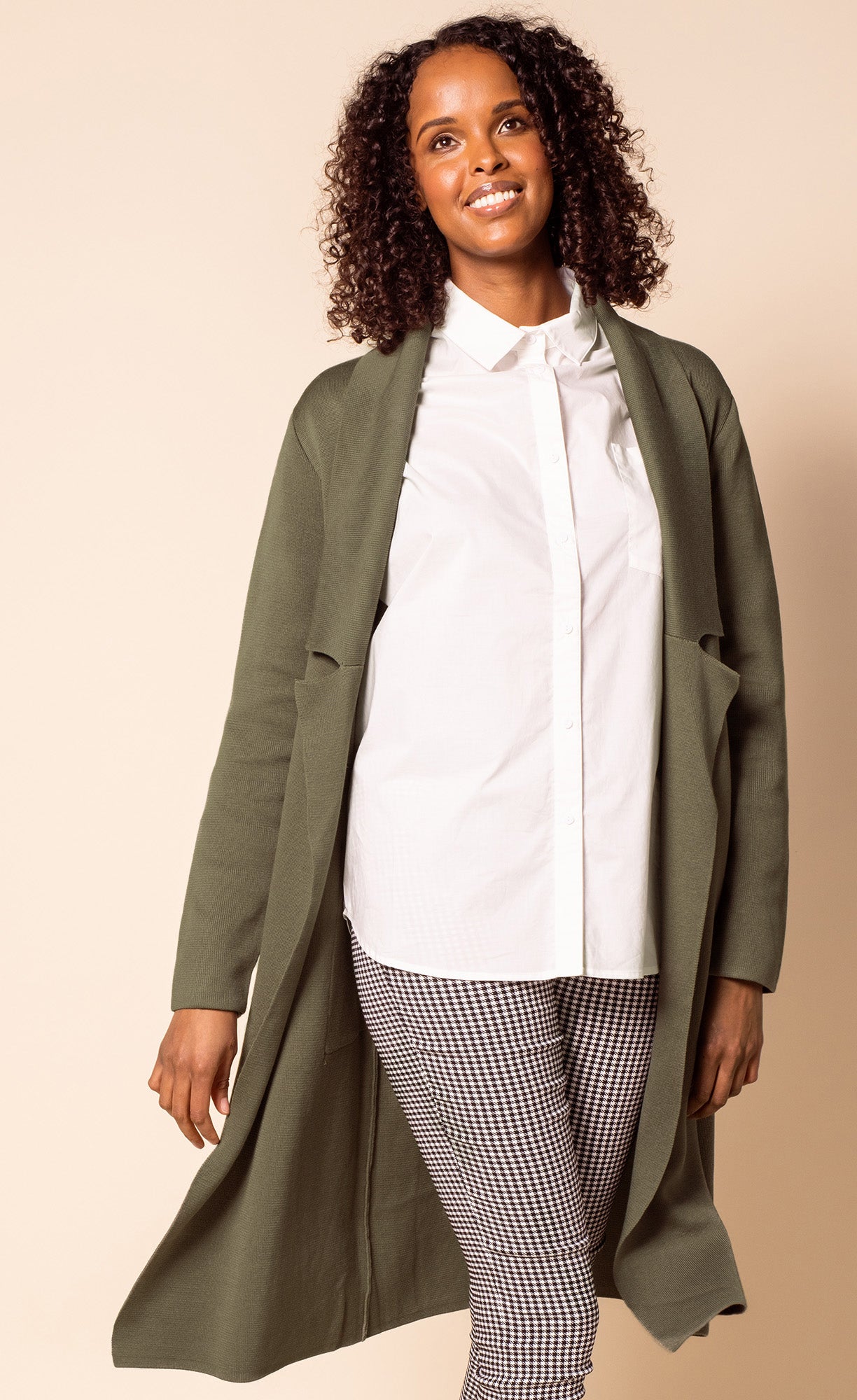 The Aria Coat Olive - Pink Martini Collection