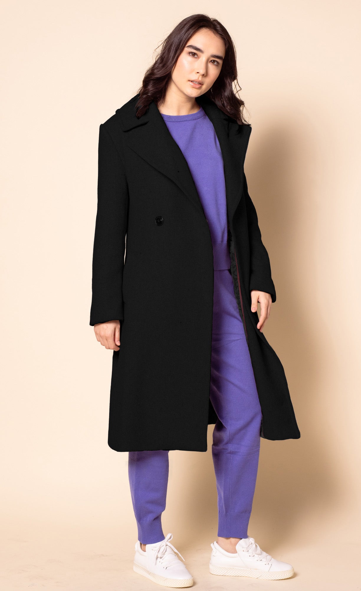 The Corinne Coat Black - Pink Martini Collection