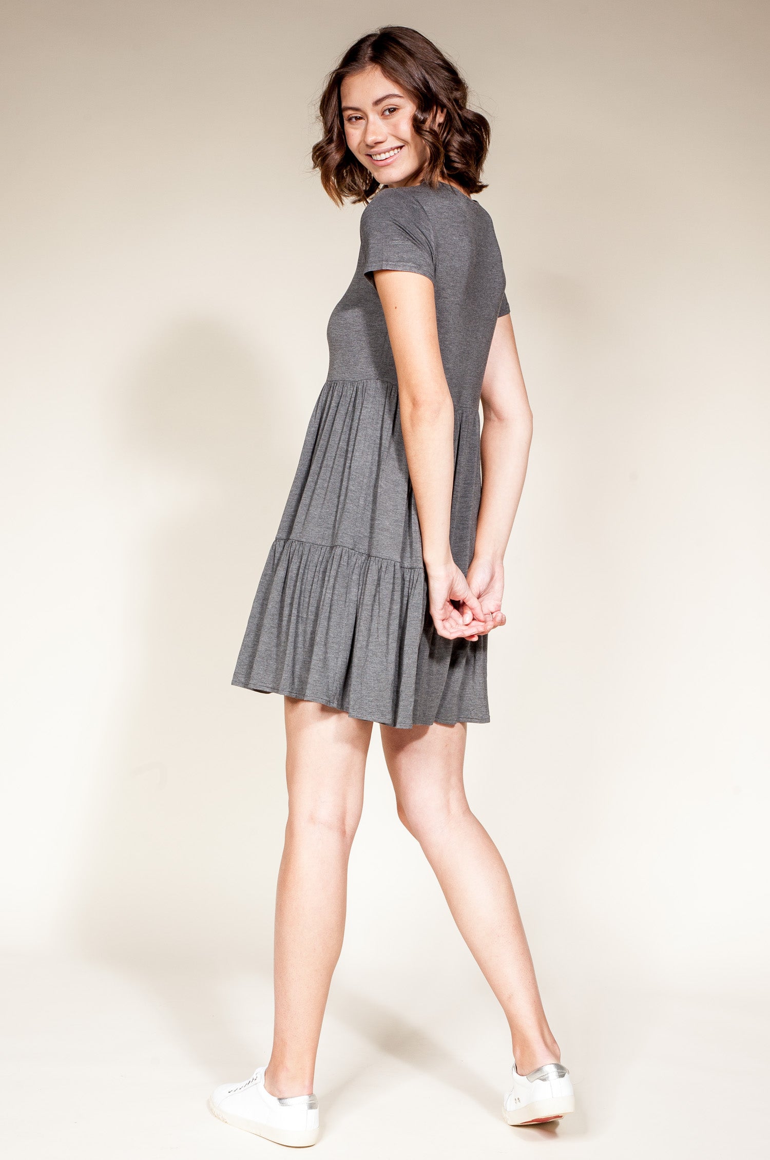 charcoal pink dress Caroline Mini Dress (Dusty Rose) from charcoal