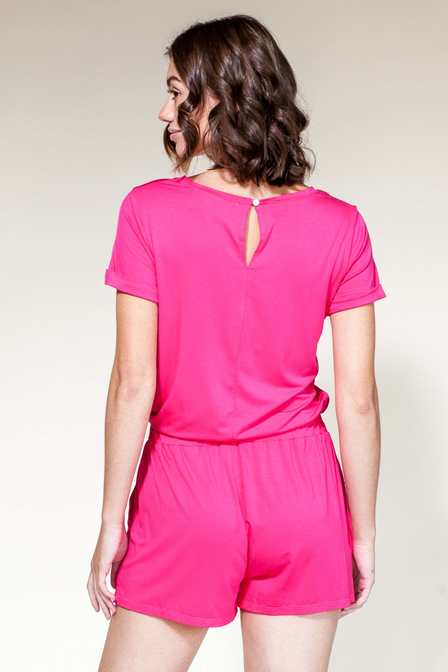 Shayla Romper Pink - Pink Martini Collection