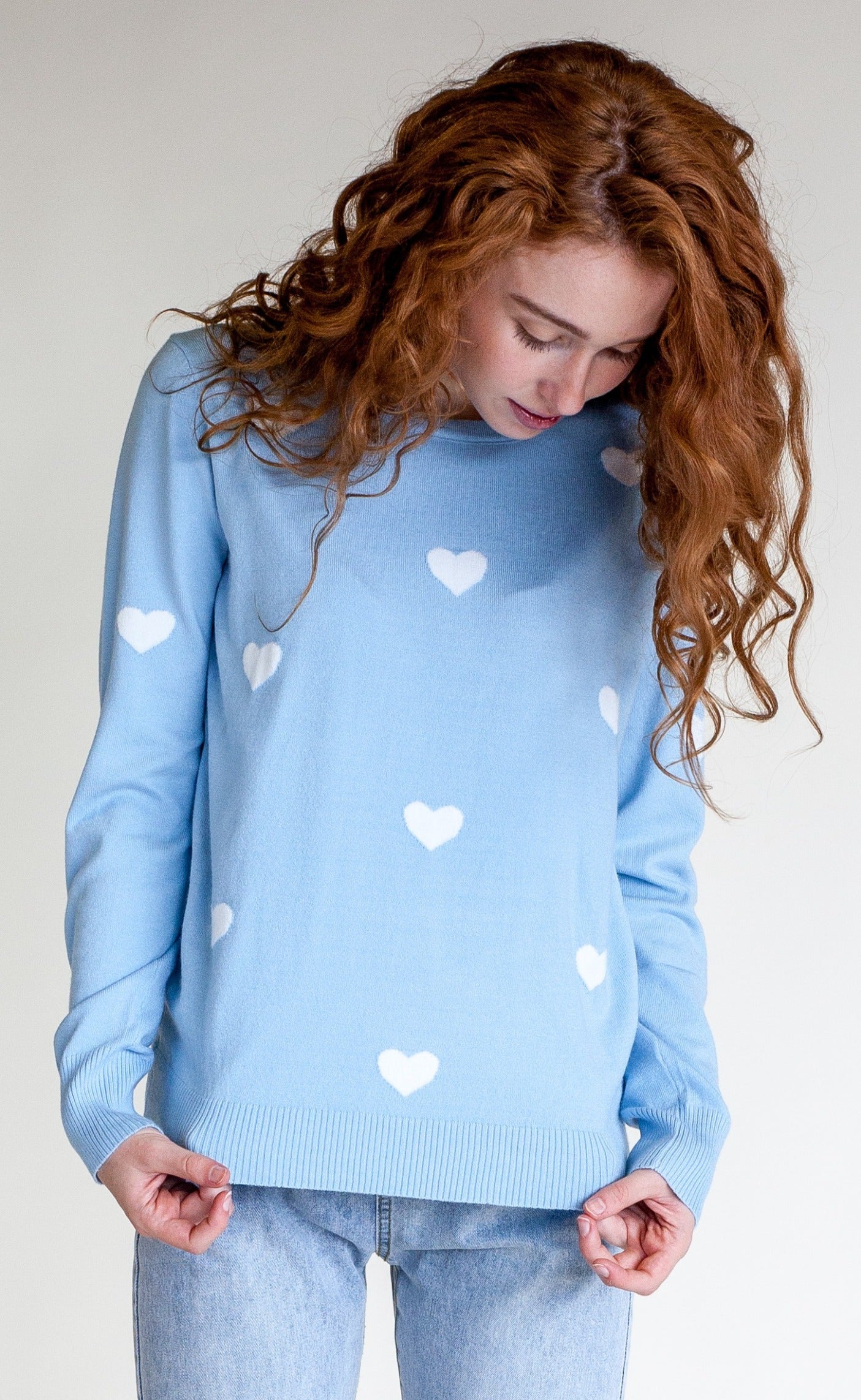Oh My Heart Sweater- Blue - Pink Martini Collection