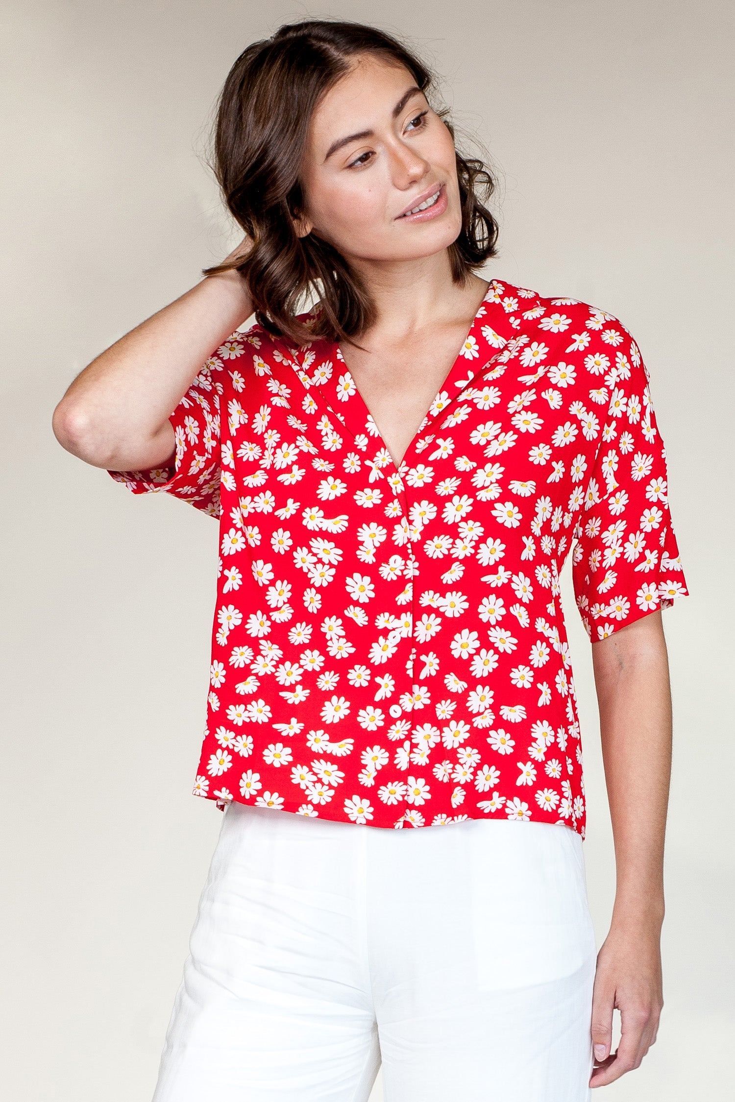 Floral for me top Red - Pink Martini Collection