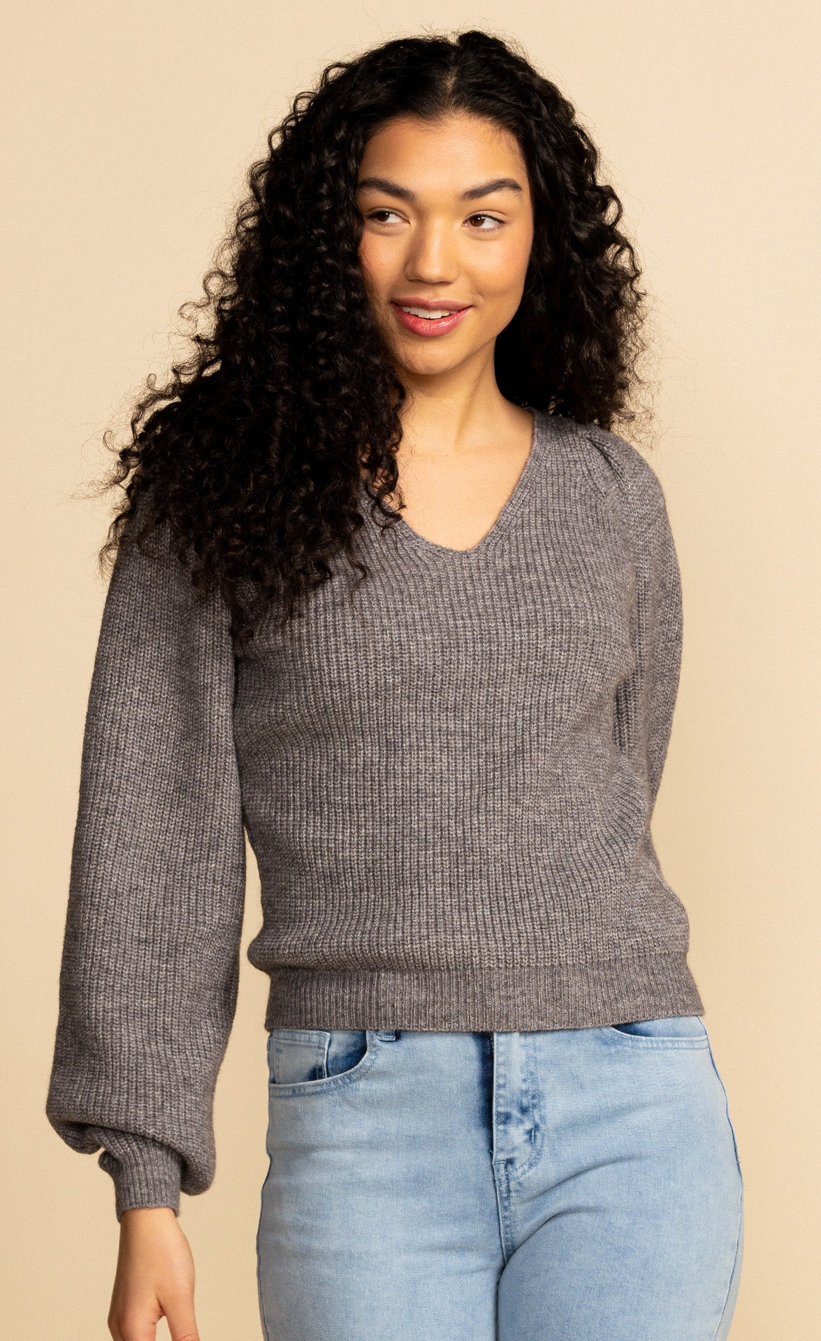 Kaylee Knit Sweater Grey - Pink Martini Collection